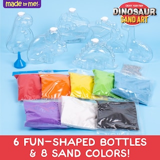 Foto 2 | Kit De Arte En Arena Hecho Por Mí Para Crear Tu Propio Dinosaurio Con 6 Botellas - Venta Internacional.