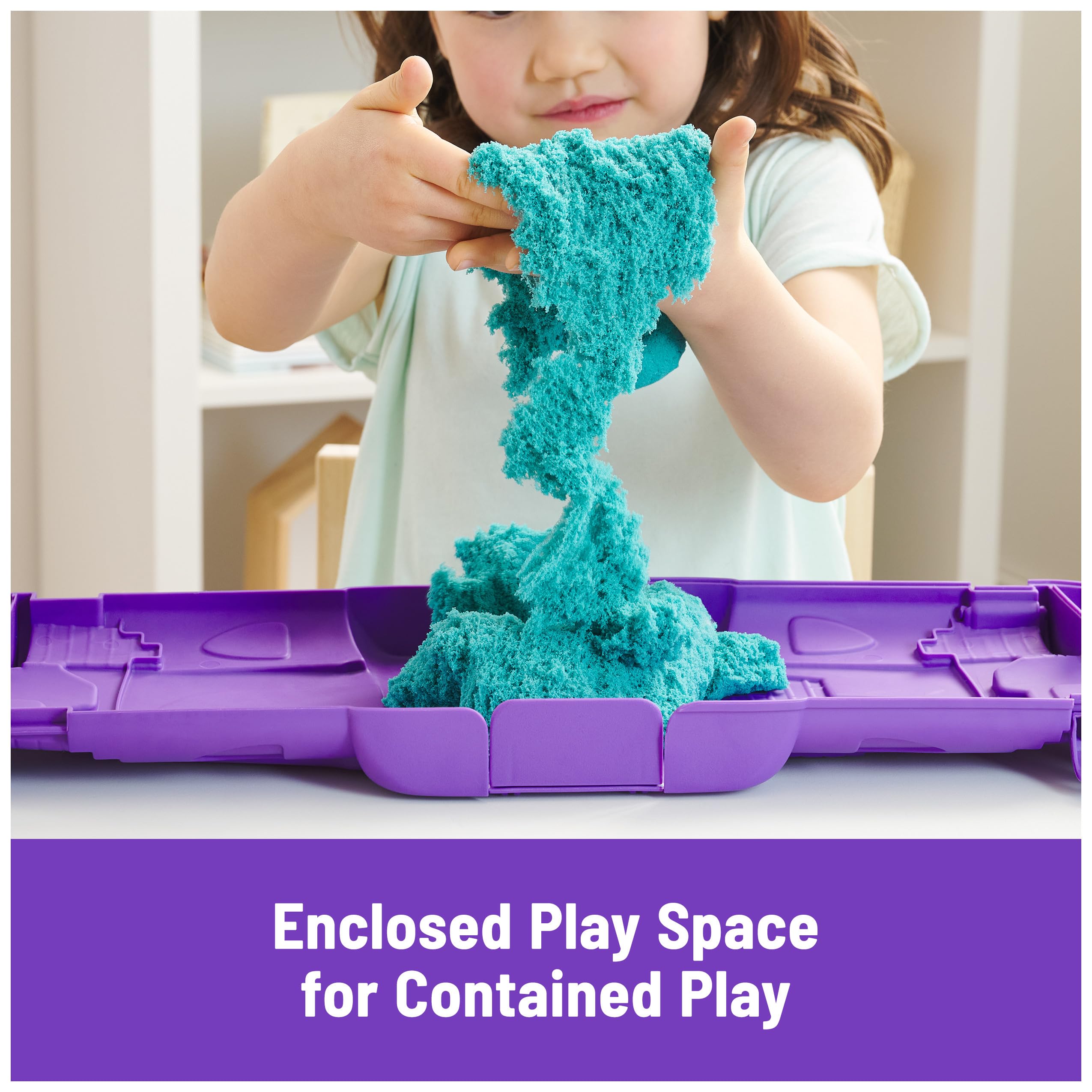 Foto 4 pulgar | Funda Sensory Toy Kinetic Sand Castle Con Arena Para Jugar En Color Verde Azulado De 0,45 Kg - Venta Internacional.