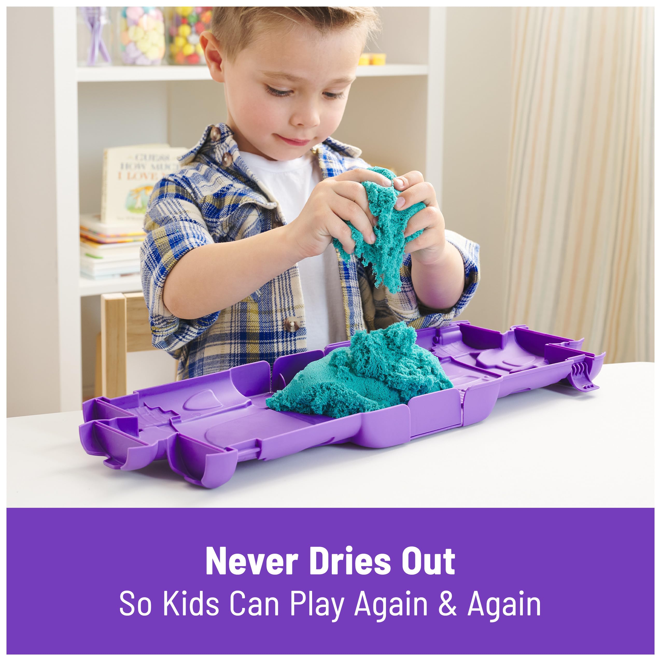 Foto 8 pulgar | Funda Sensory Toy Kinetic Sand Castle Con Arena Para Jugar En Color Verde Azulado De 0,45 Kg - Venta Internacional.