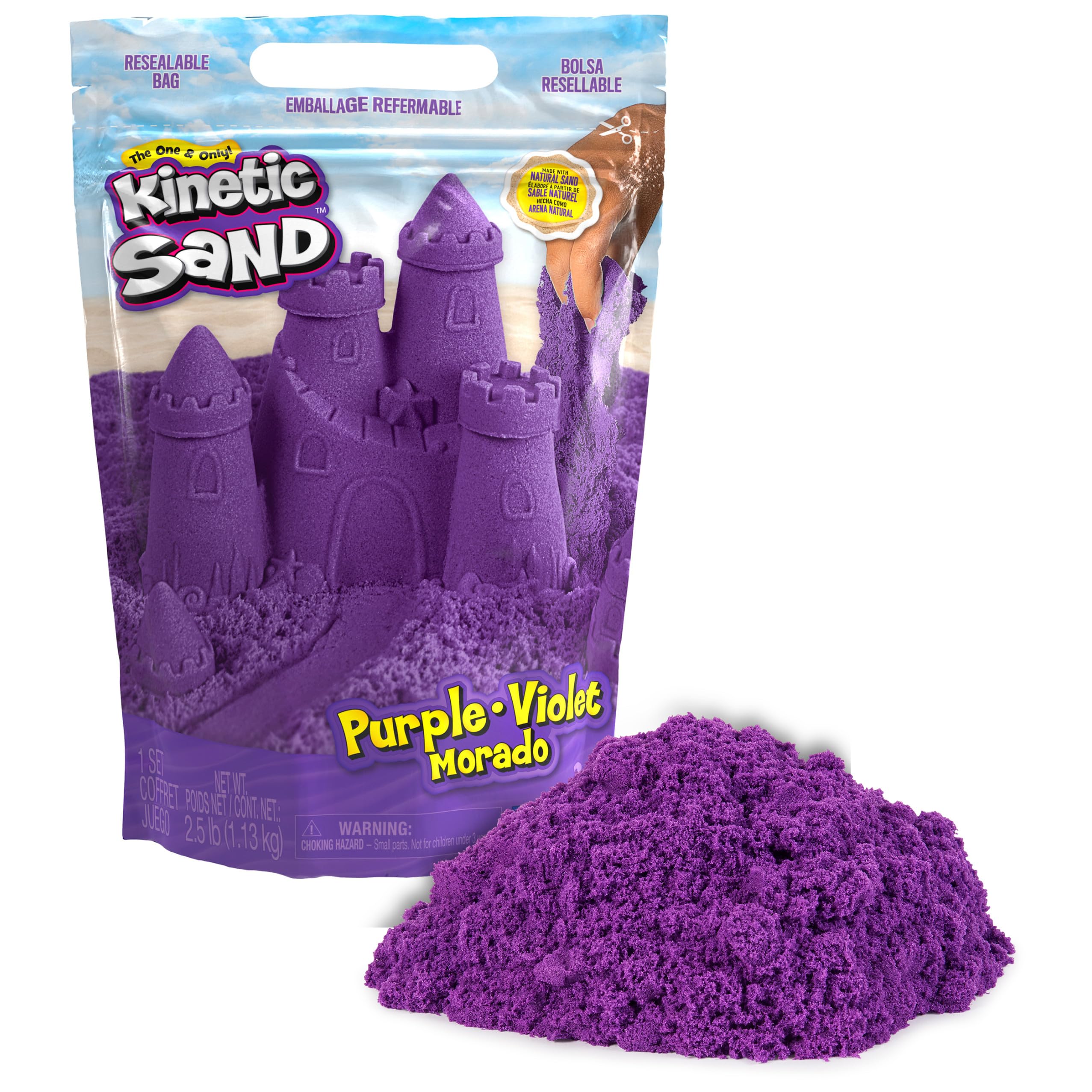 Foto 2 pulgar | Play Sand Kinetic Sand Purple, 1,1 Kg, Para Niños Mayores De 3 Años Con Bolsa - Venta Internacional.