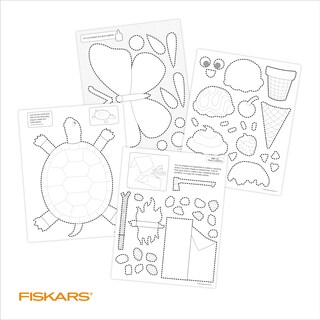 Foto 3 | Libro De Actividades Fiskars Cut & Create Con 6 Tijeras Para Niños Grandes - Venta Internacional.