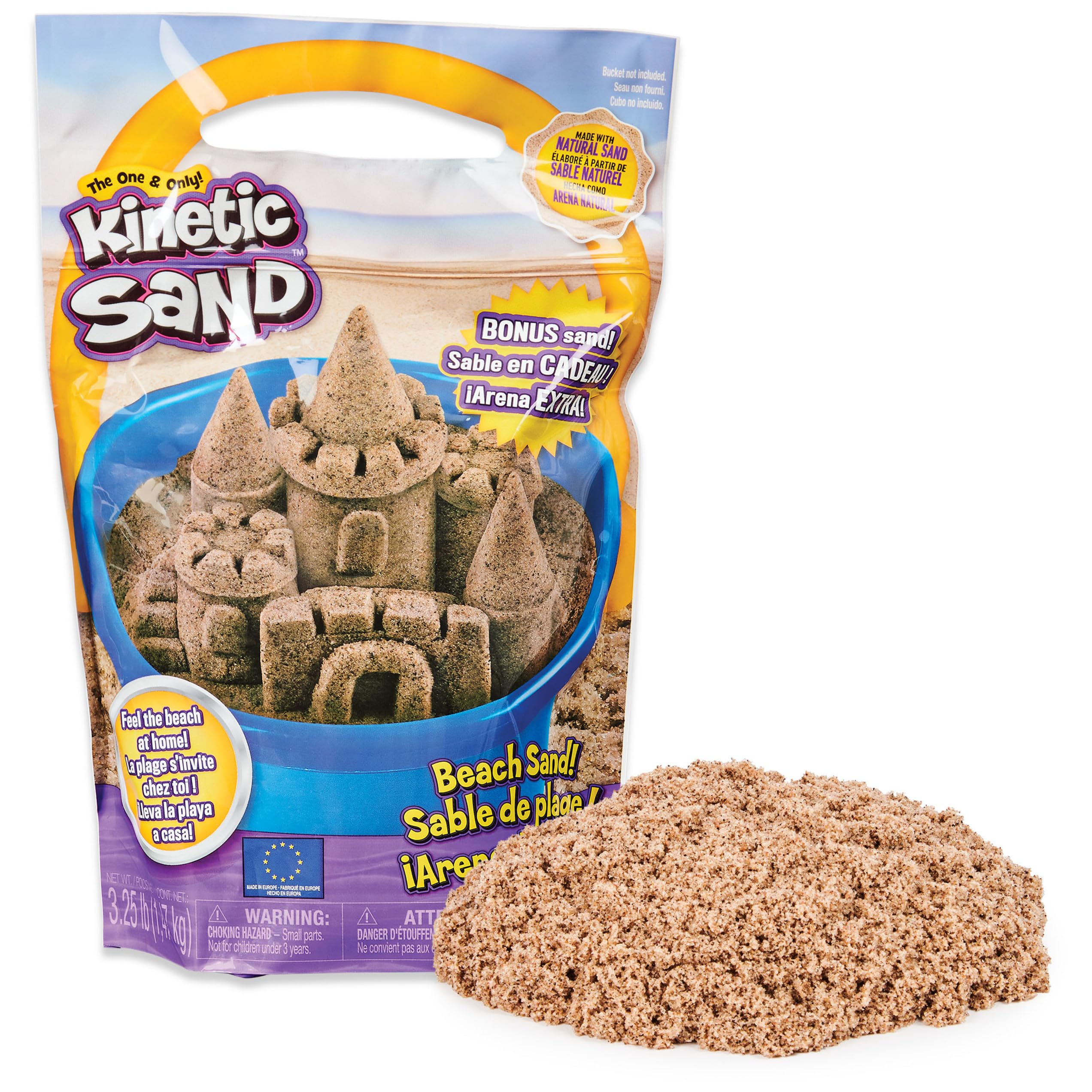 Sensory Toy Kinetic Sand Beach Sand, 1,47 Kg, Para Niños Mayores De 3 Años - Venta Internacional.
