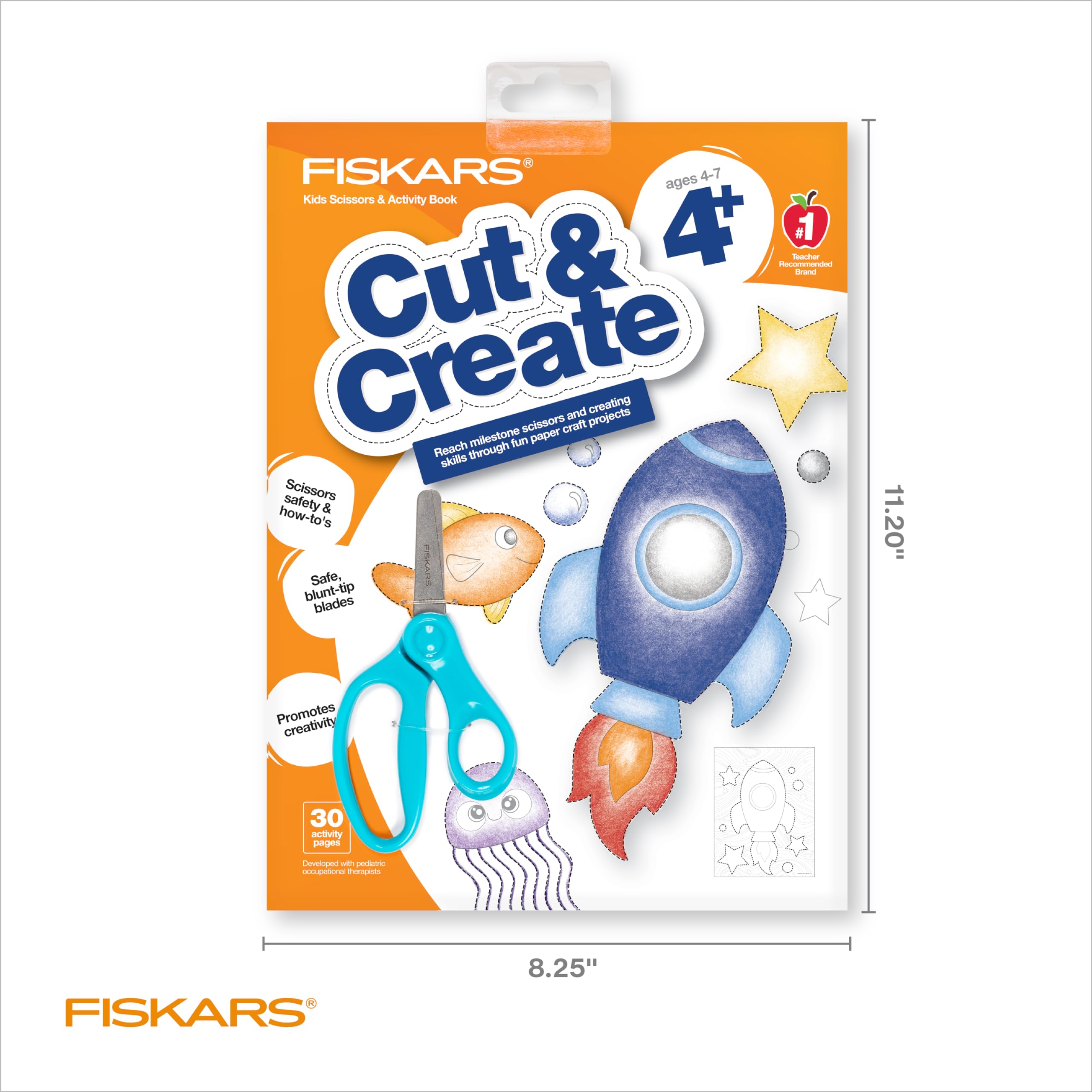 Foto 4 pulgar | Libro De Actividades Con 5 Tijeras Para Niños Fiskars Cut & Create - Venta Internacional.