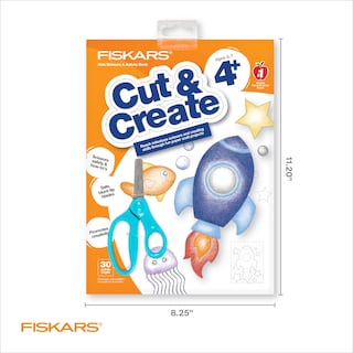 Foto 3 | Libro De Actividades Con 5 Tijeras Para Niños Fiskars Cut & Create - Venta Internacional.