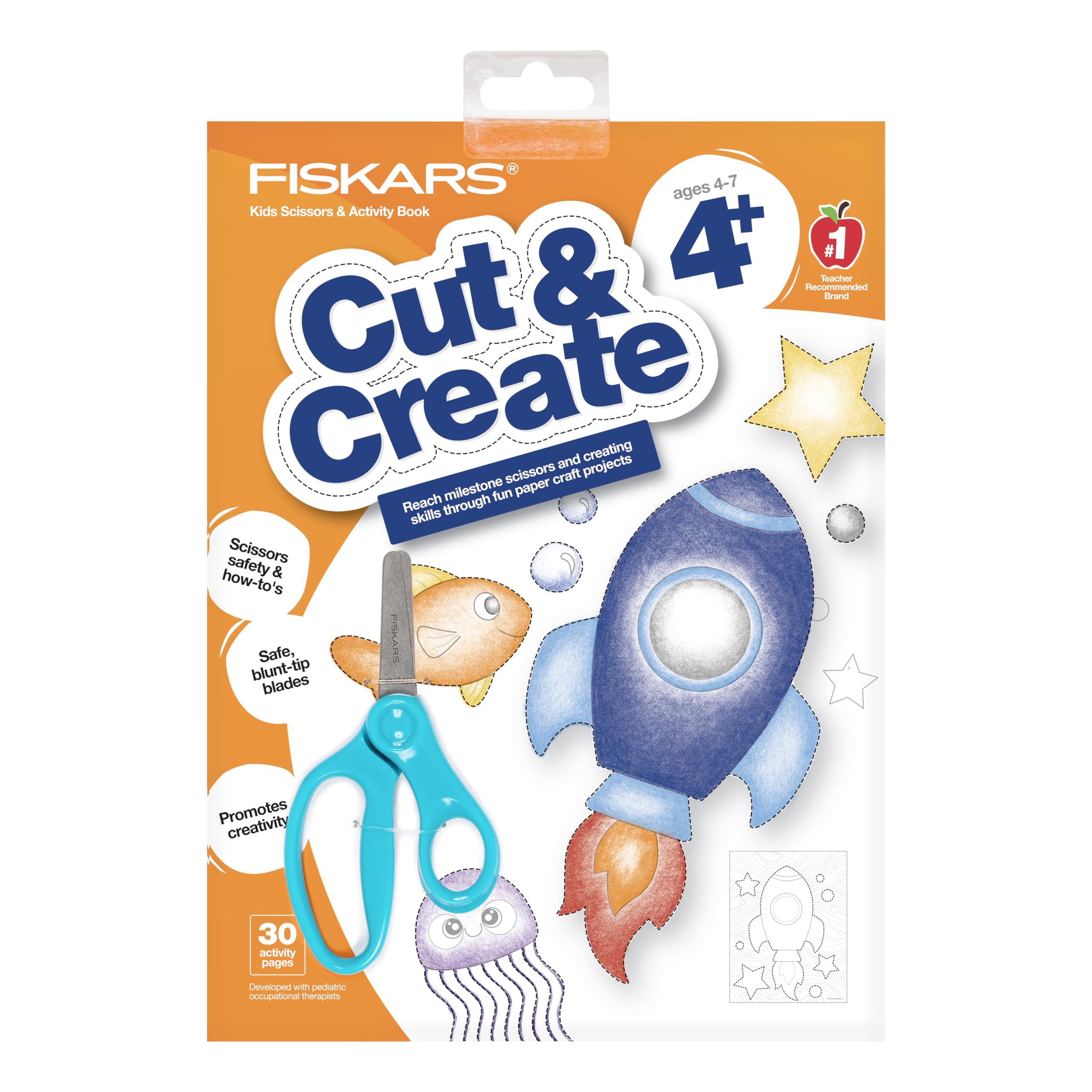 Foto 5 pulgar | Libro De Actividades Con 5 Tijeras Para Niños Fiskars Cut & Create - Venta Internacional.