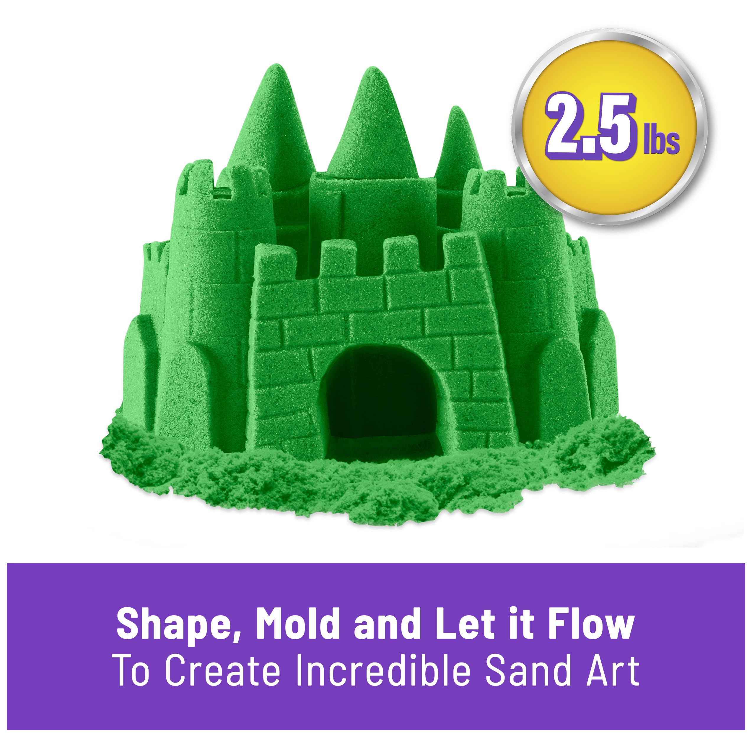 Foto 3 pulgar | Play Sand Kinetic Sand Green, 1,13 Kg, Para Niños Mayores De 3 Años Con Bolsa - Venta Internacional.