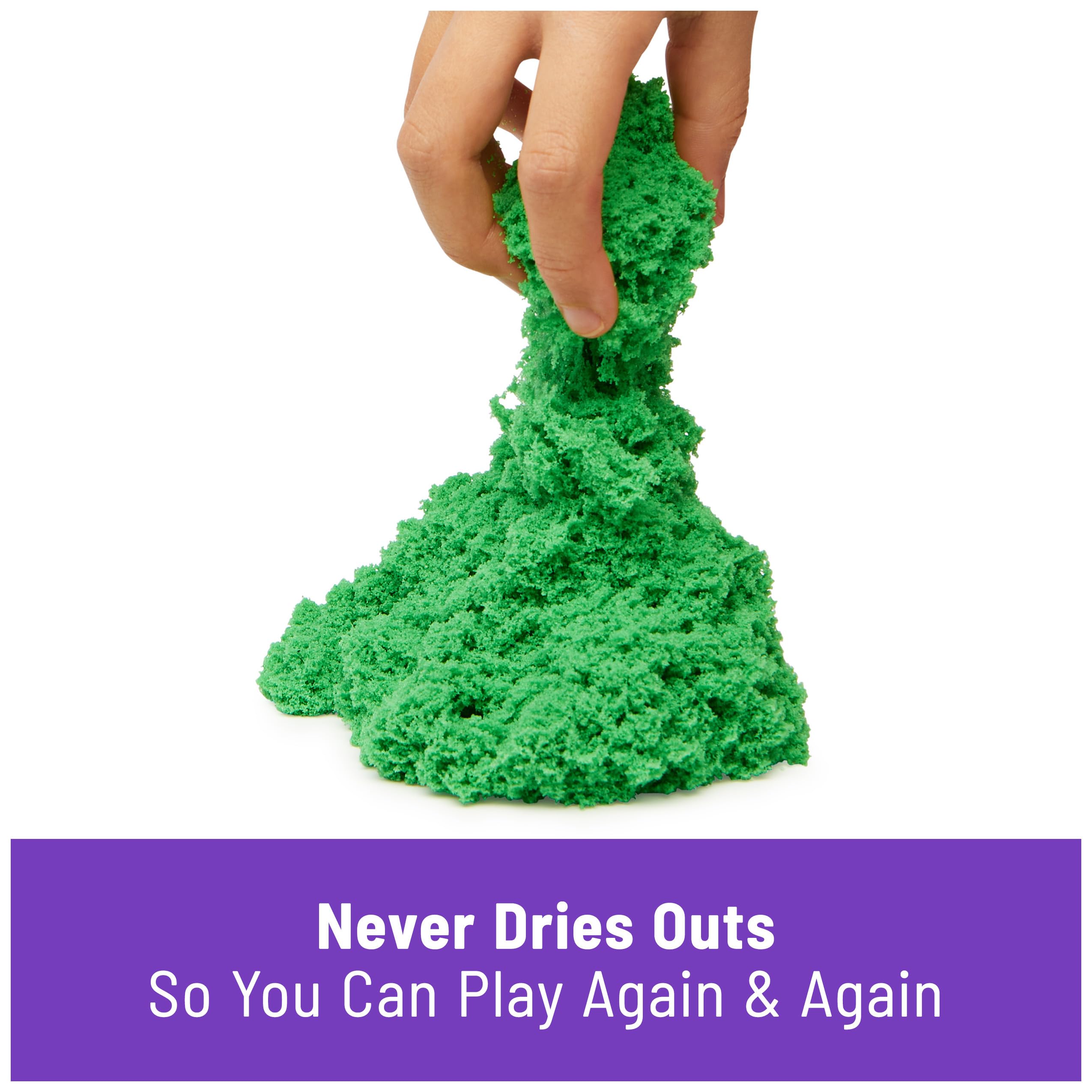 Foto 3 | Play Sand Kinetic Sand Green, 1,13 Kg, Para Niños Mayores De 3 Años Con Bolsa - Venta Internacional.