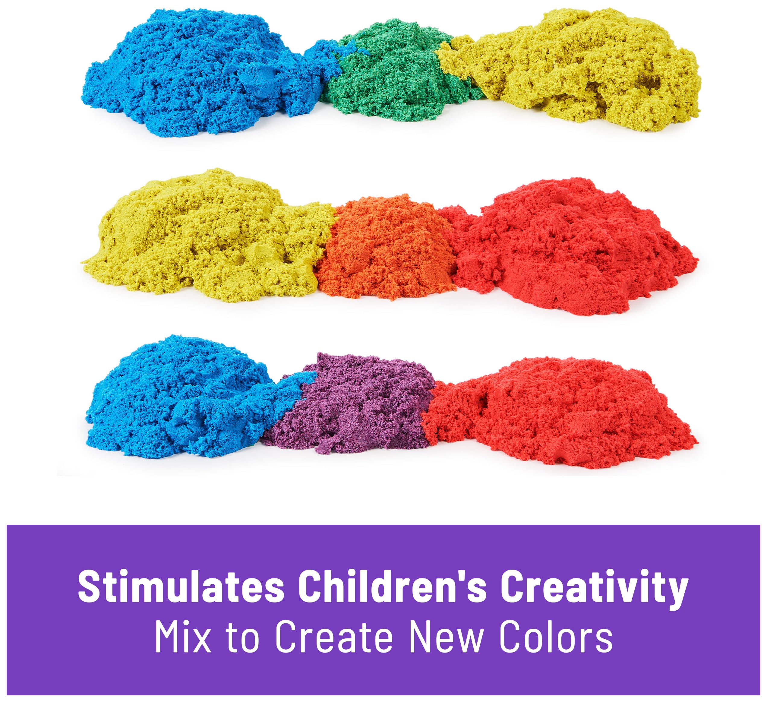 Foto 6 pulgar | Contenedores Kinetic Sand Castle De Colored Sand, Paquete De 10 Colores - Venta Internacional.