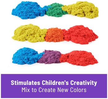 Foto 5 | Contenedores Kinetic Sand Castle De Colored Sand, Paquete De 10 Colores - Venta Internacional.