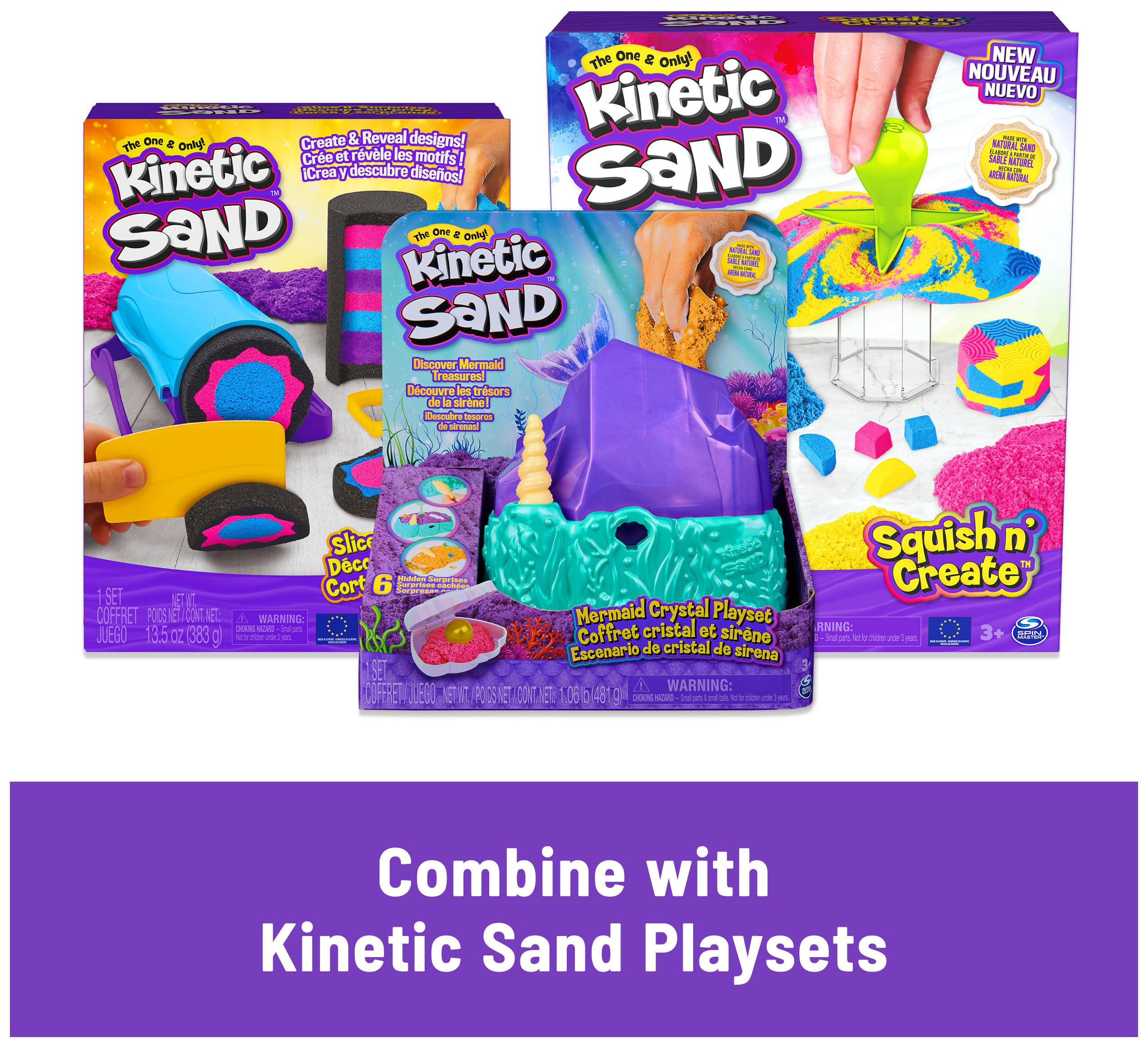 Foto 7 | Contenedores Kinetic Sand Castle De Colored Sand, Paquete De 10 Colores - Venta Internacional.