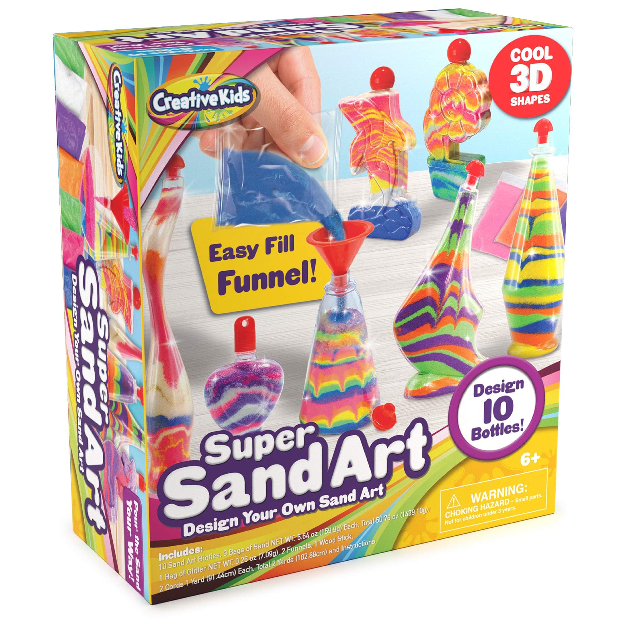Kit De Actividades Sand Art Creative Kids Con 10 Botellas Y Arena - Venta Internacional.