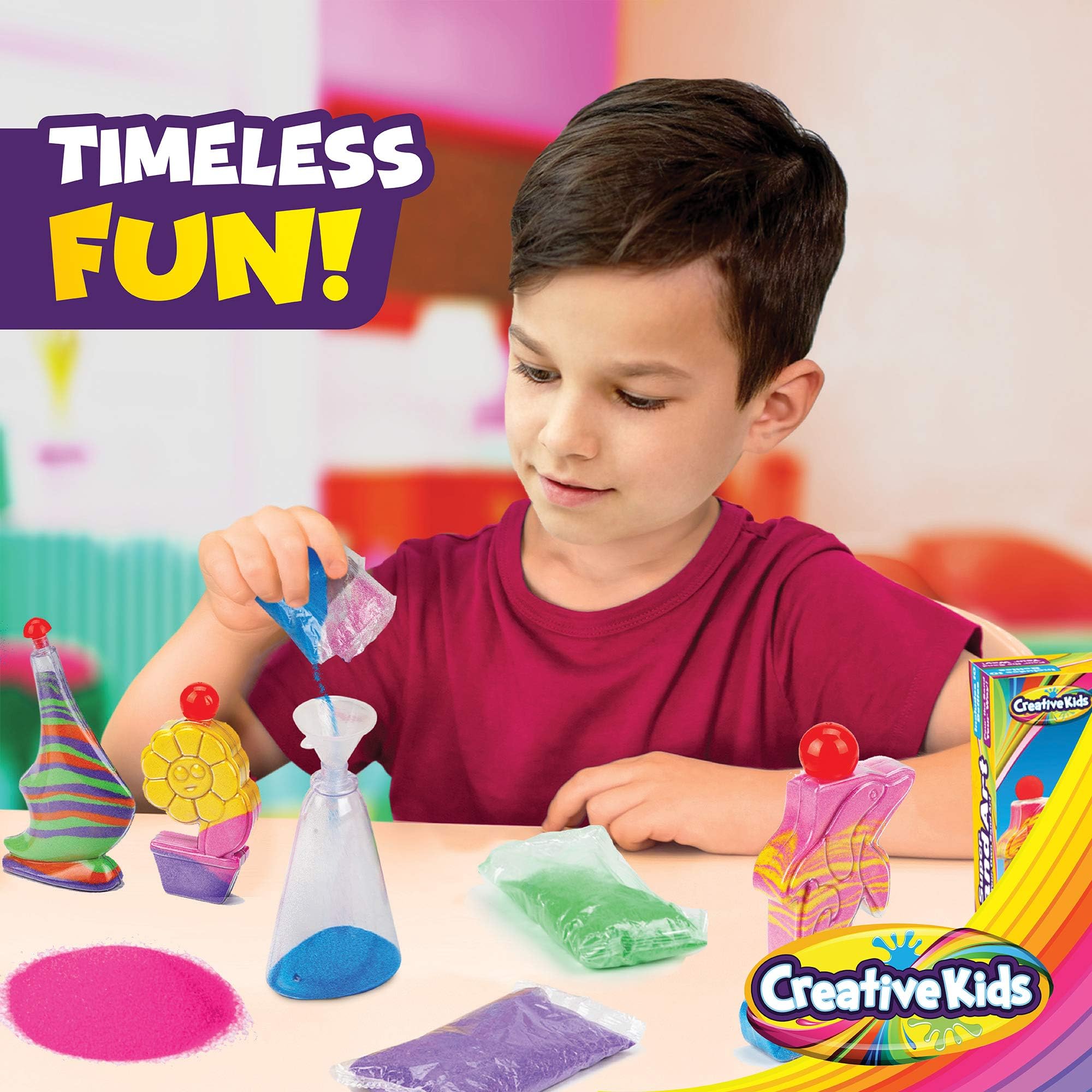 Foto 4 pulgar | Kit De Actividades Sand Art Creative Kids Con 10 Botellas Y Arena - Venta Internacional.