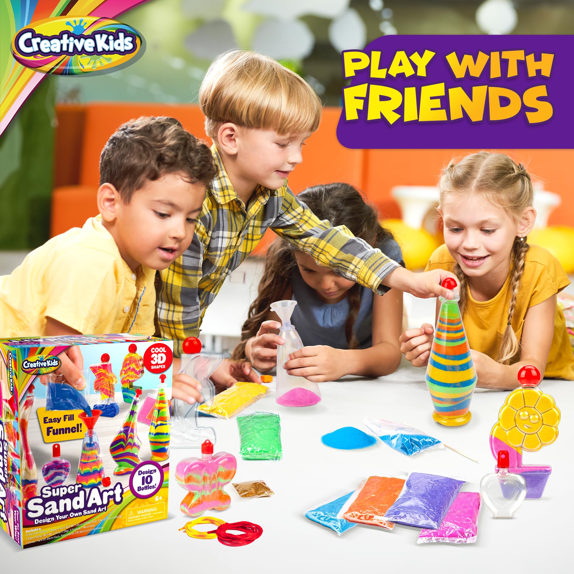 Foto 7 pulgar | Kit De Actividades Sand Art Creative Kids Con 10 Botellas Y Arena - Venta Internacional.