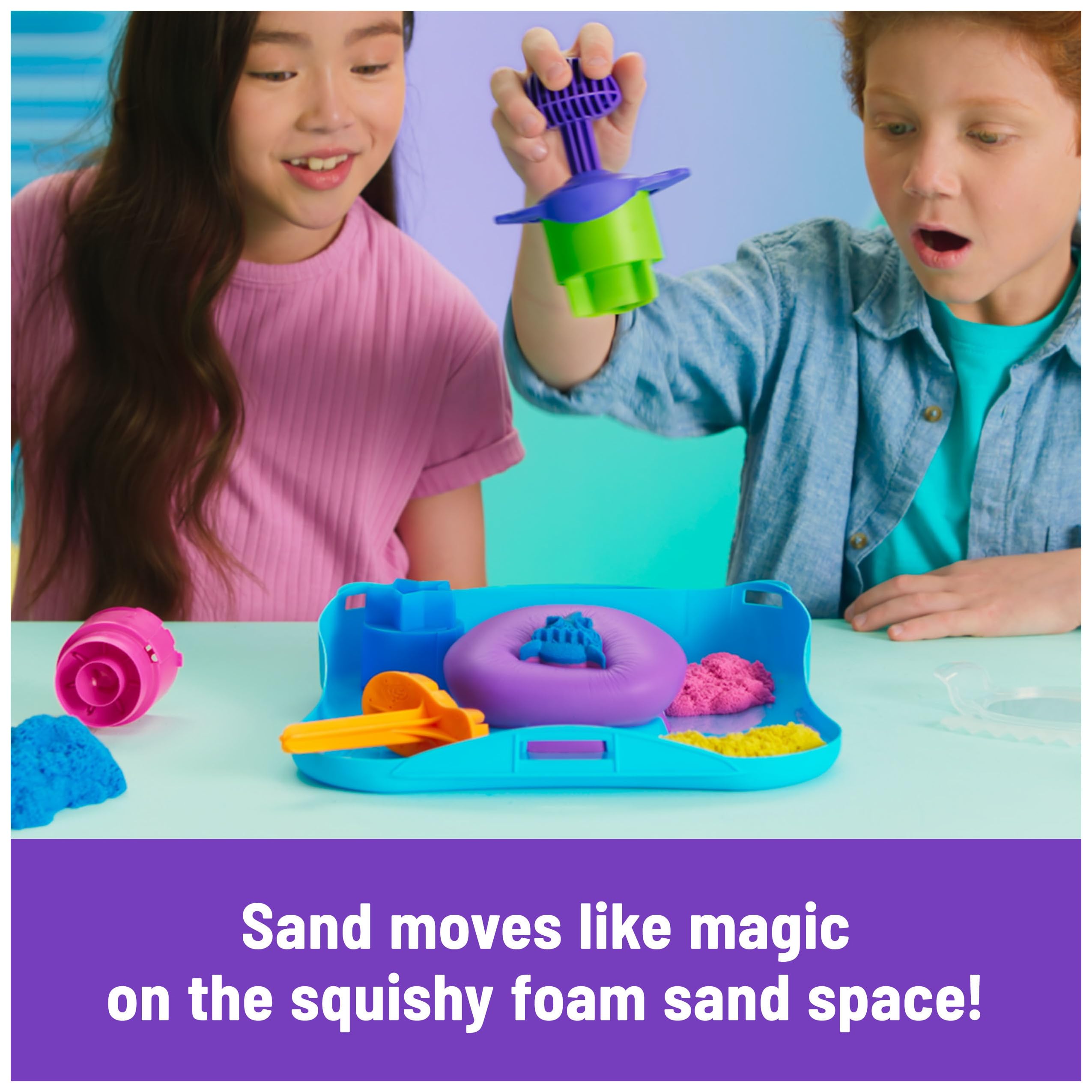 Foto 3 pulgar | Squishmotion Playset Kinetic Sand Con Arena De 0,45 Kg Y 5 Herramientas - Venta Internacional.
