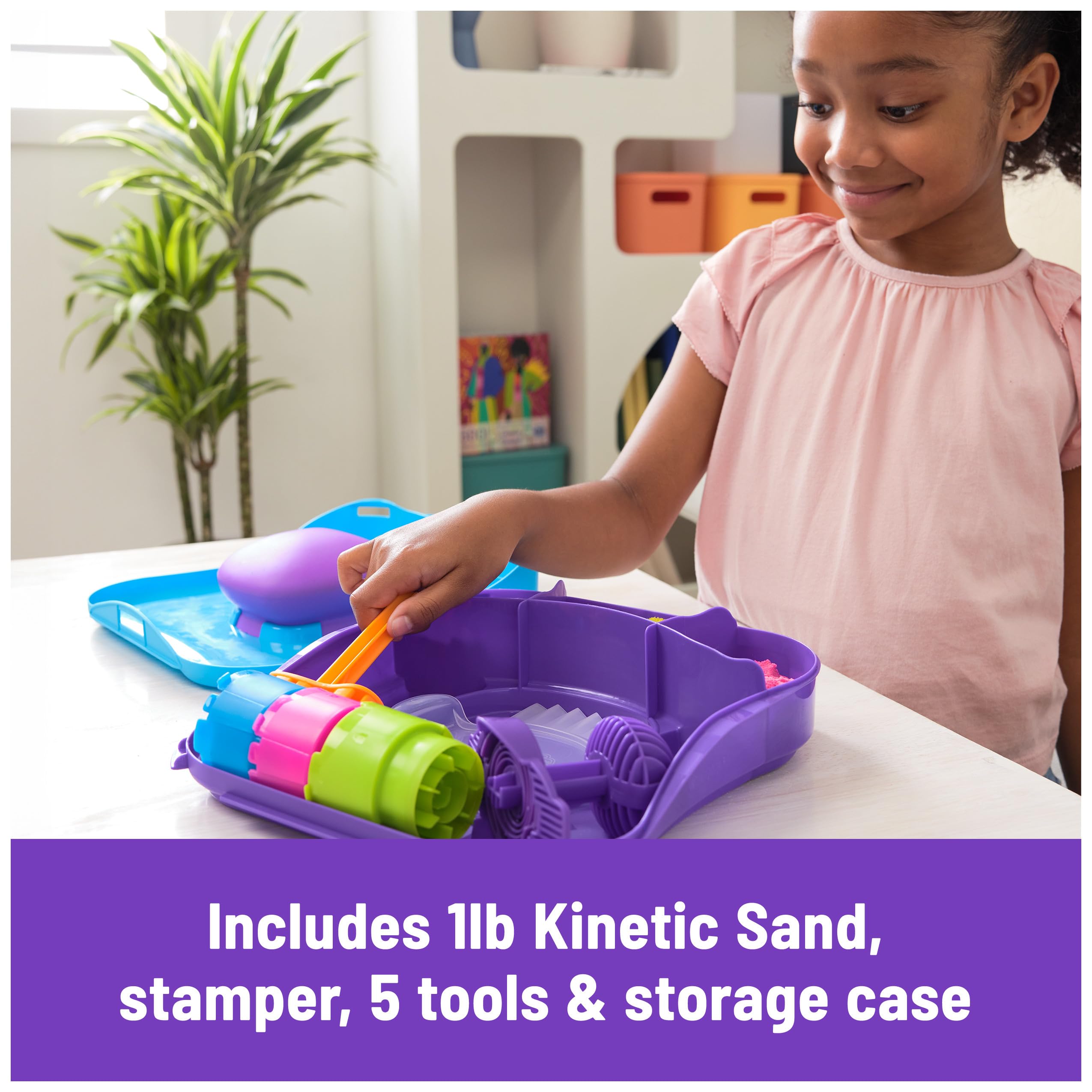 Foto 8 pulgar | Squishmotion Playset Kinetic Sand Con Arena De 0,45 Kg Y 5 Herramientas - Venta Internacional.