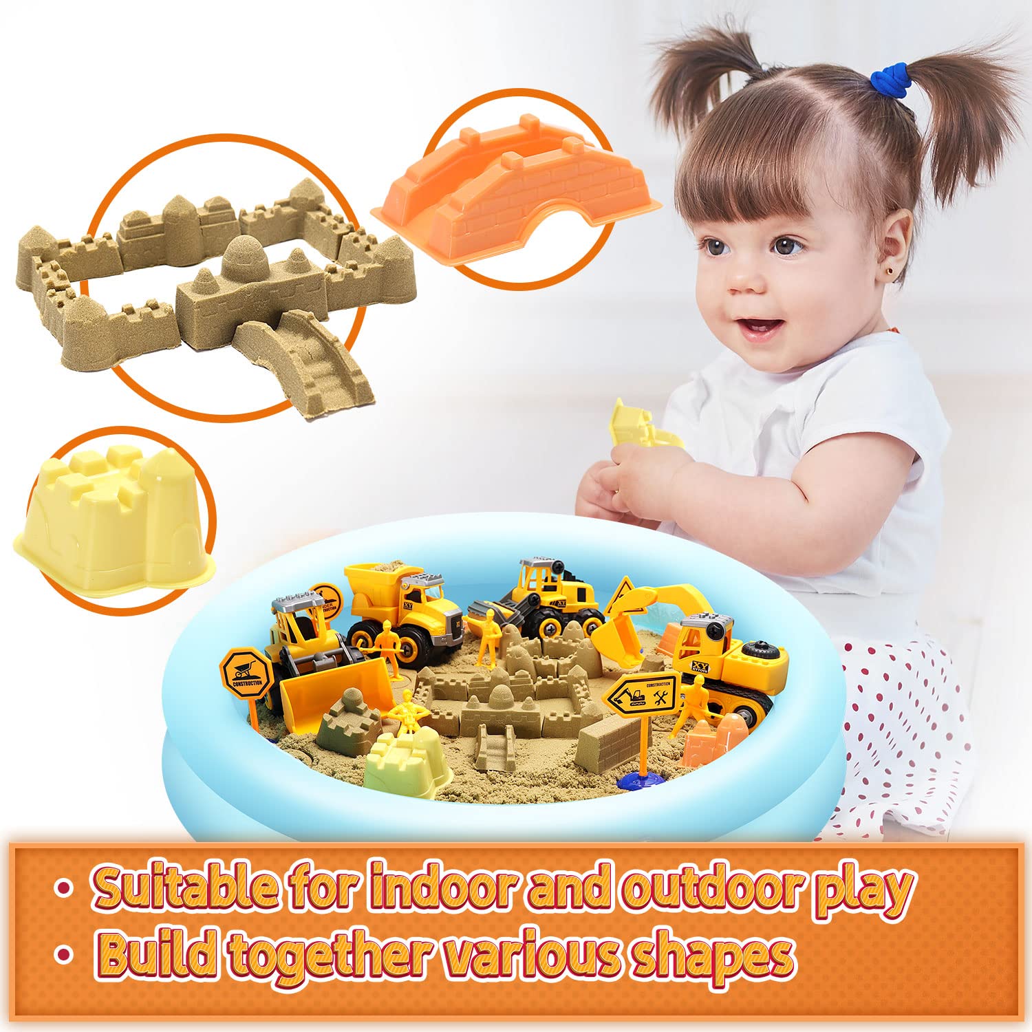 Foto 5 pulgar | Kit De Arena Para Construcción Yidestars Play Con Arena De 1,0 Kg Para 4 Camiones - Venta Internacional.