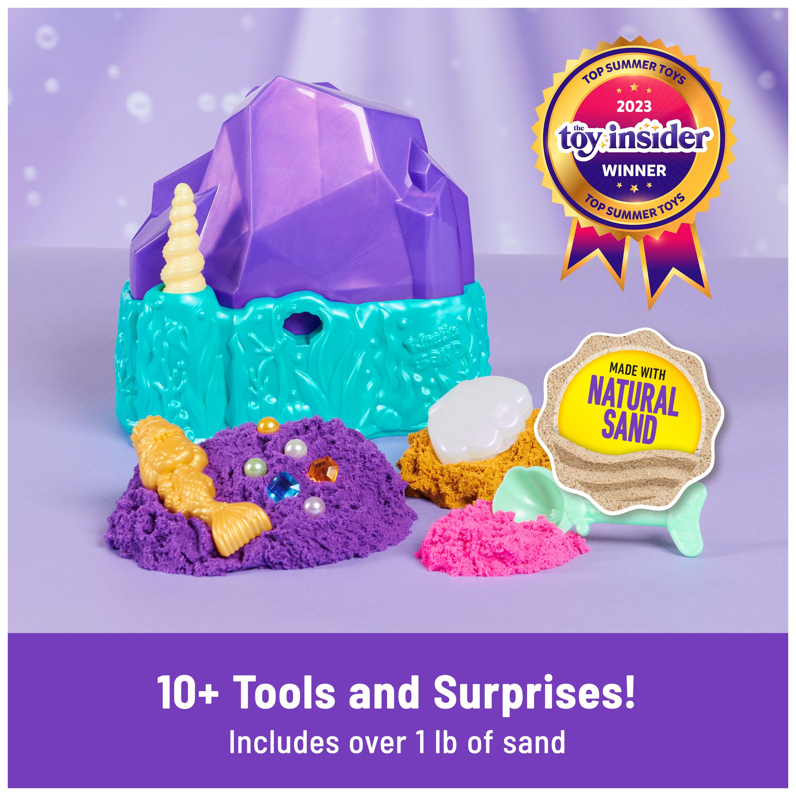Foto 3 pulgar | Playset Kinetic Sand Mermaid Crystal Con 500 G De Arena Para Más De 3 Años - Venta Internacional.