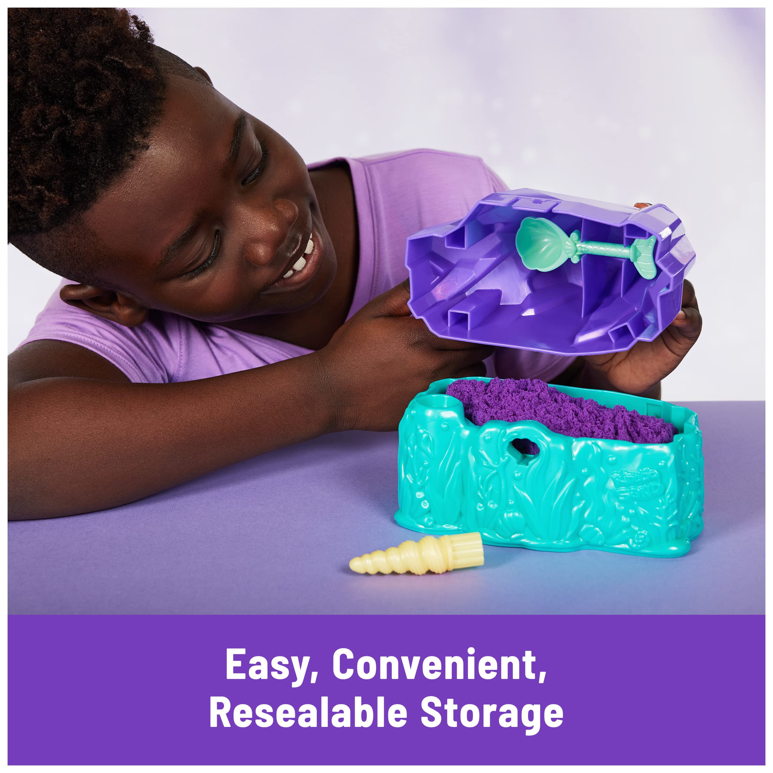 Foto 6 pulgar | Playset Kinetic Sand Mermaid Crystal Con 500 G De Arena Para Más De 3 Años - Venta Internacional.