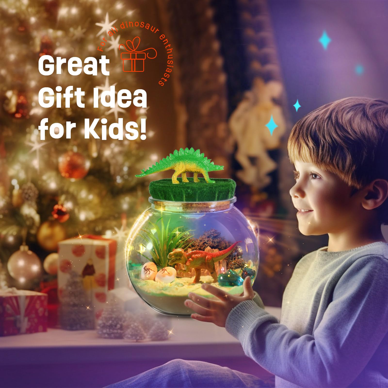 Foto 6 pulgar | Kit De Terrario De Dinosaurios Laoese Con Luz Nocturna Led Para Niños - Venta Internacional.