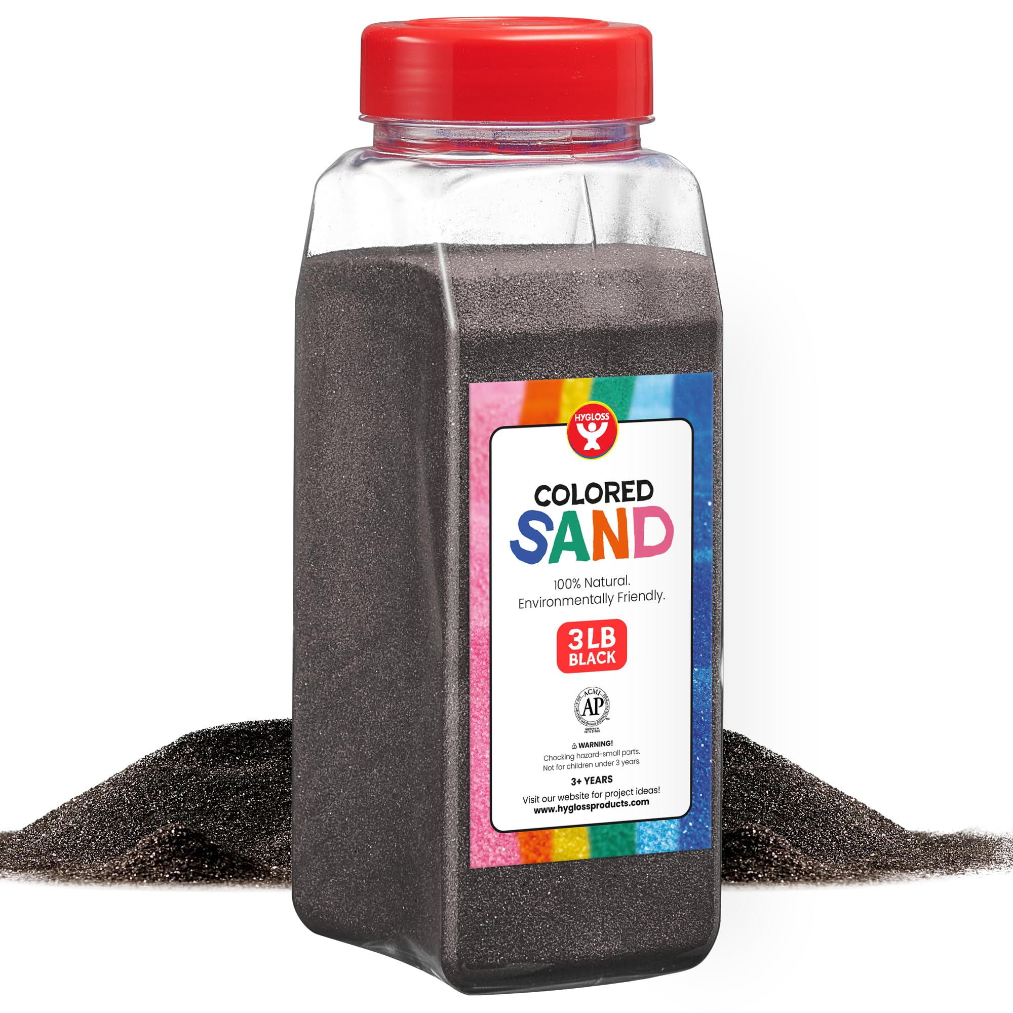 Foto 2 pulgar | Cubo Negro De 1,36 Kg De Colored Play Sand Hygloss Products - Venta Internacional.