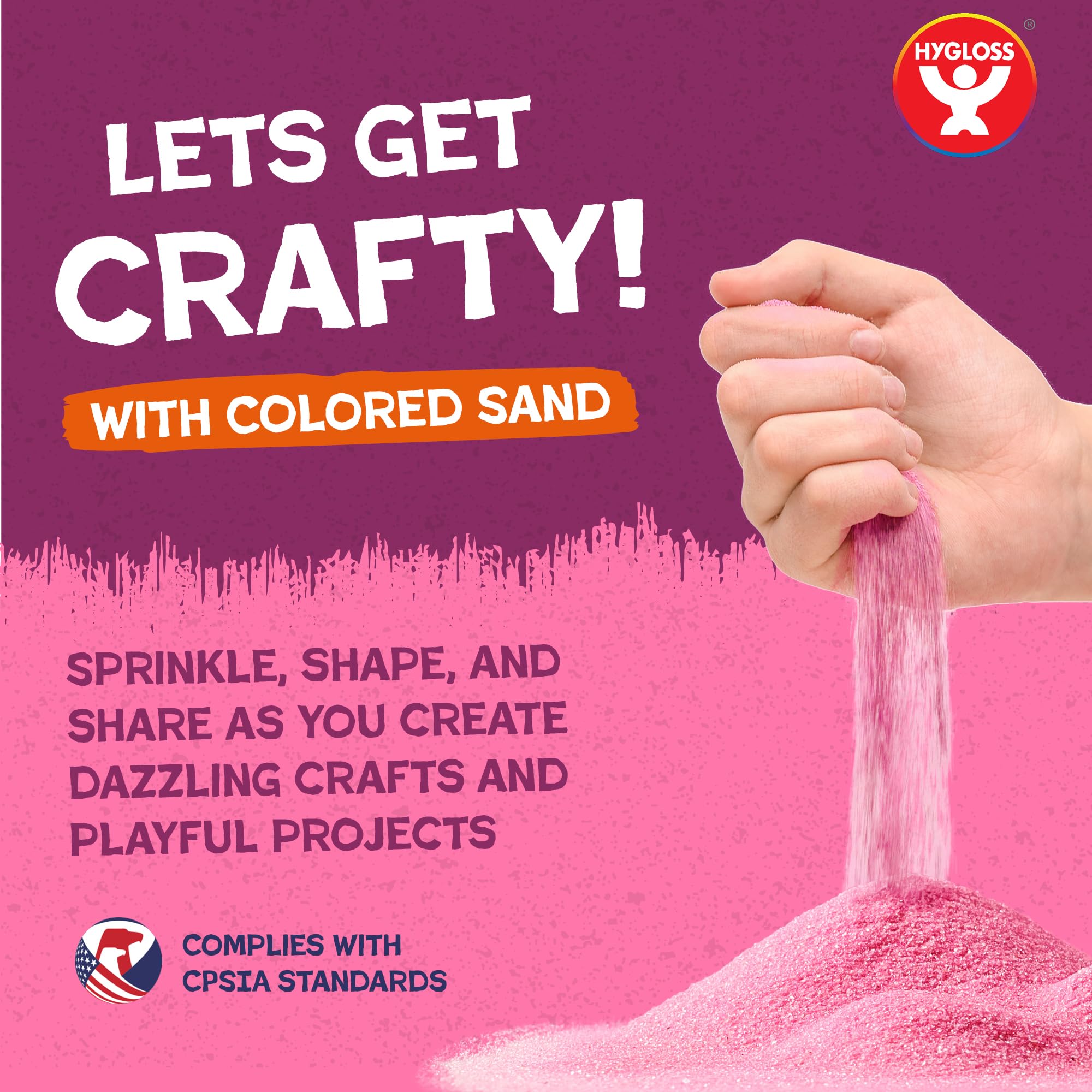 Foto 2 | Productos Colored Play Sand Hygloss, Colores Surtidos, 1,36 Kg - Venta Internacional.