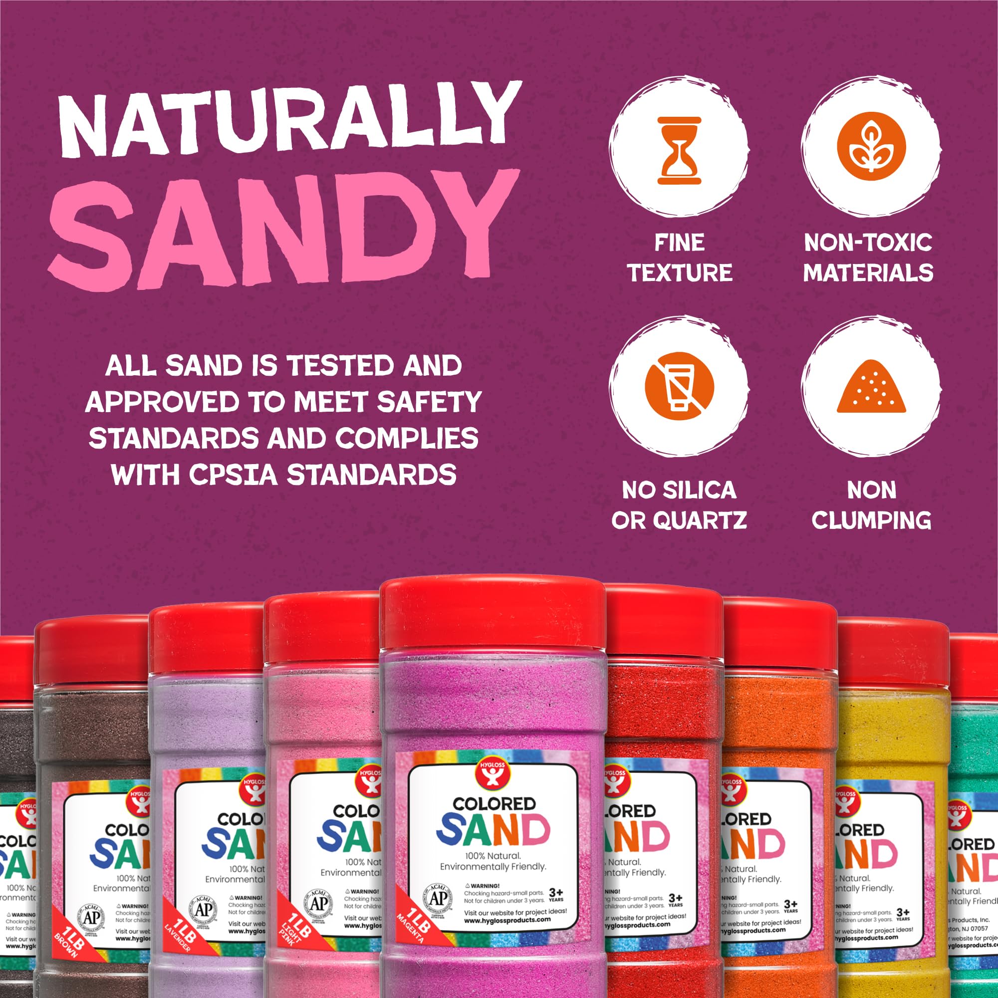 Foto 6 pulgar | Productos Colored Play Sand Hygloss, Colores Surtidos, 1,36 Kg - Venta Internacional.