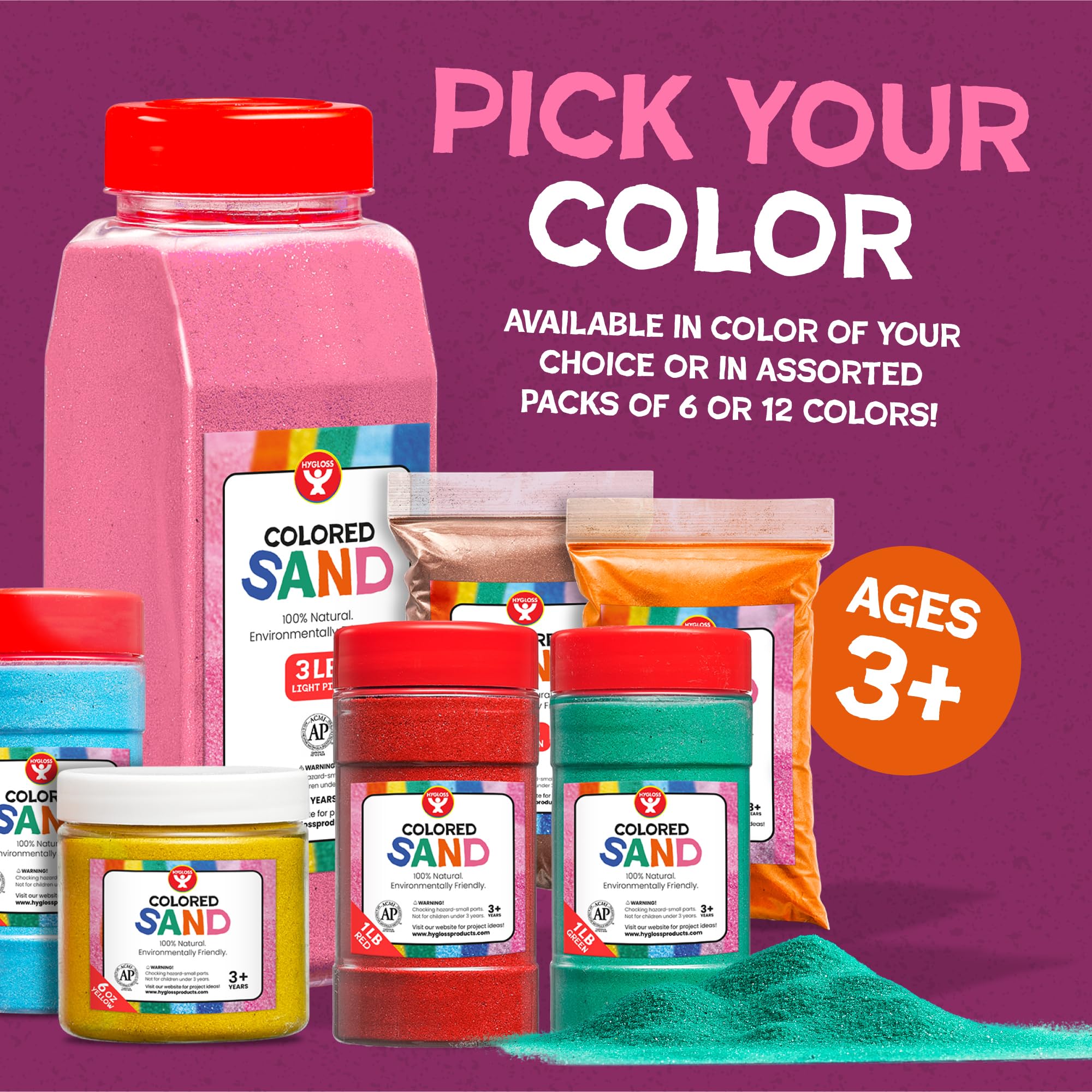 Foto 4 pulgar | Colored Play Sand Hygloss Products Cubo O' Sand De 180 Ml - Venta Internacional.