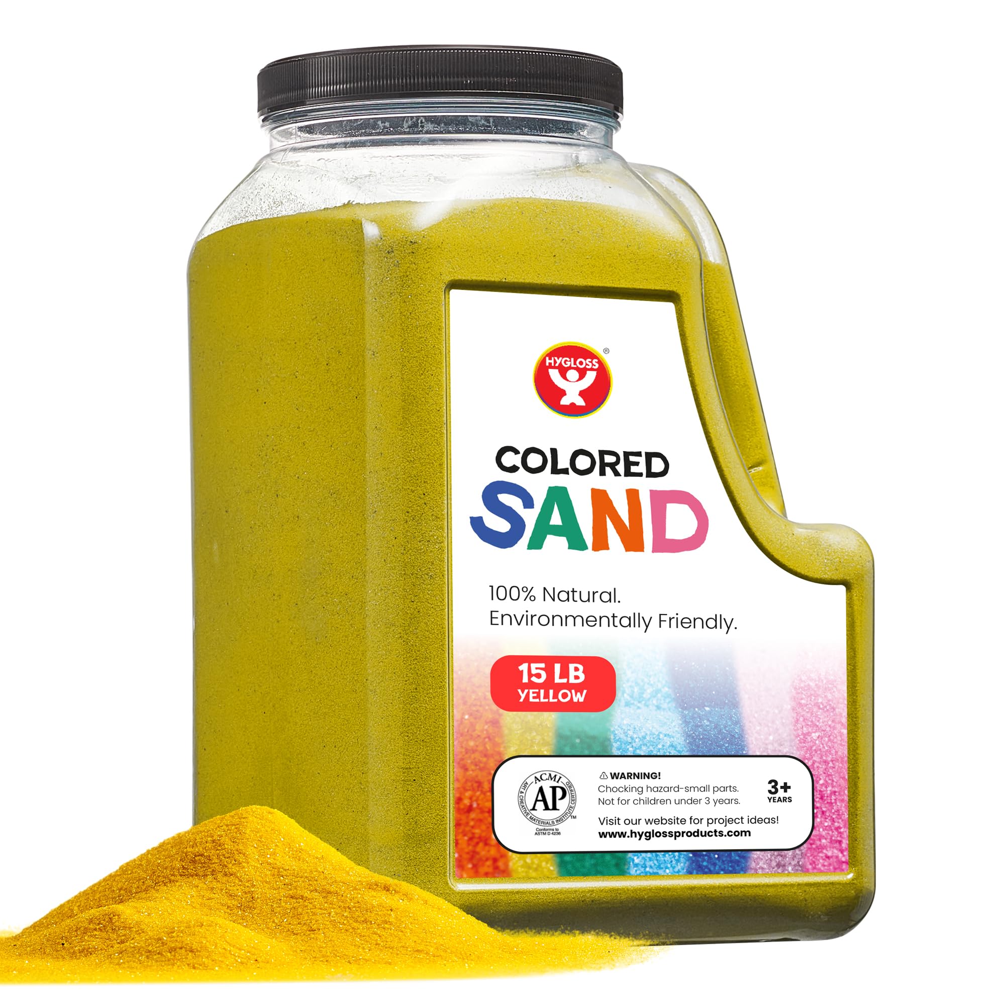 Foto 2 pulgar | Colored Sand Hygloss Para Manualidades Con Arena, Botella De 6,8 Kg, Color Amarillo - Venta Internacional.