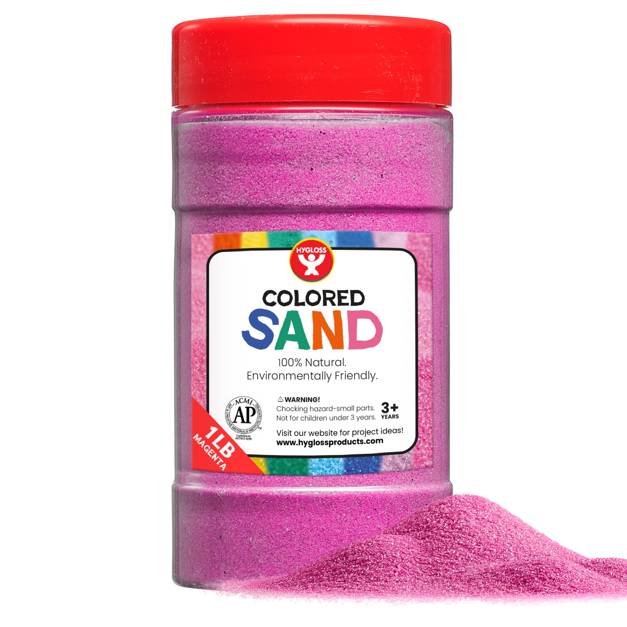 Foto 1 | Cubo Colored Play Sand Hygloss Products, Color Magenta, 454 G - Venta Internacional.