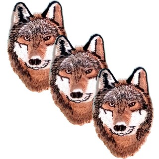 Foto 2 | Parches Bordados De Diseño De Lobo Patchpros Mxwlo-003 Lobo color Café con Blanco
