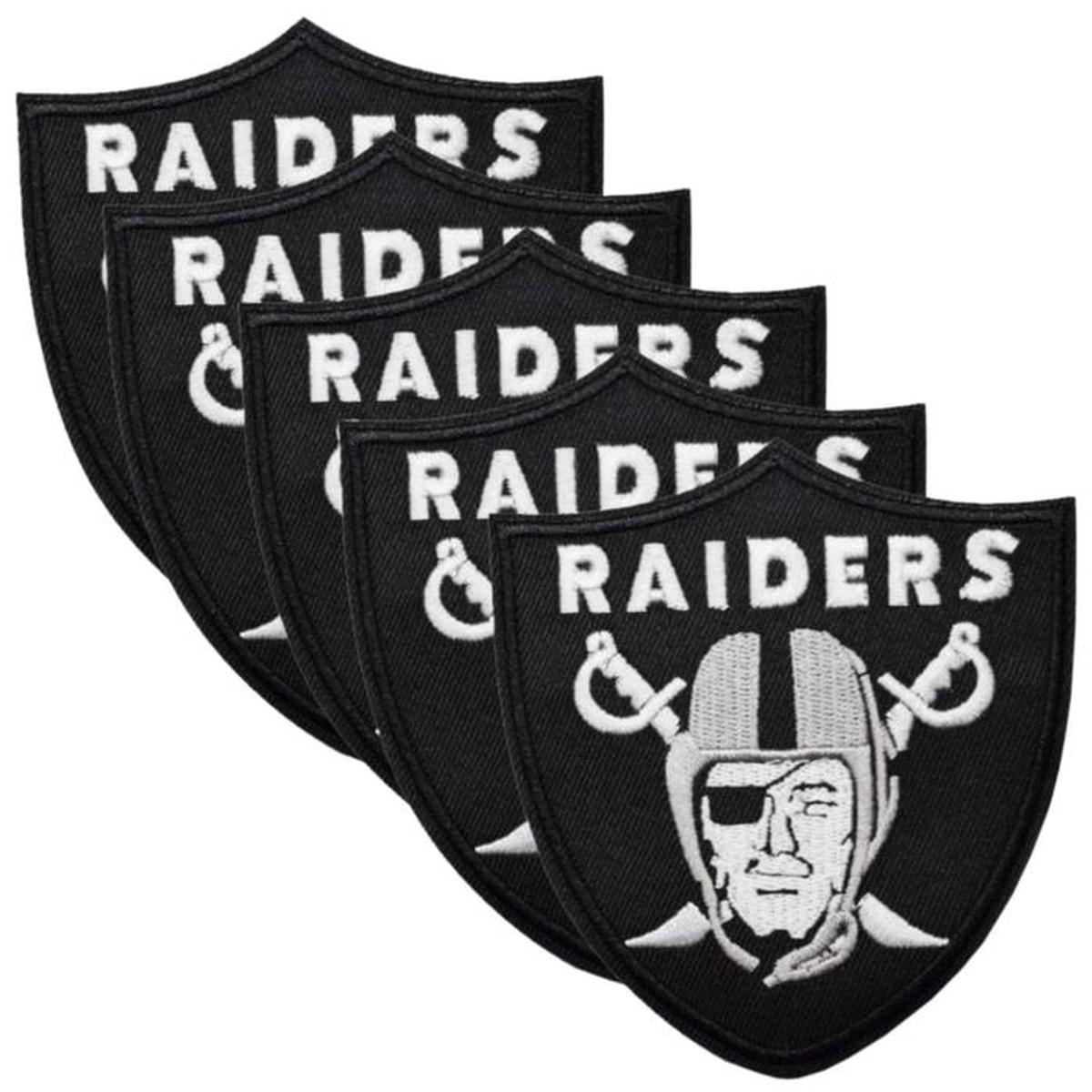 Parche PatchPros MXRDT-005 Fútbol Americano Negro y Gris Diseño Raiders