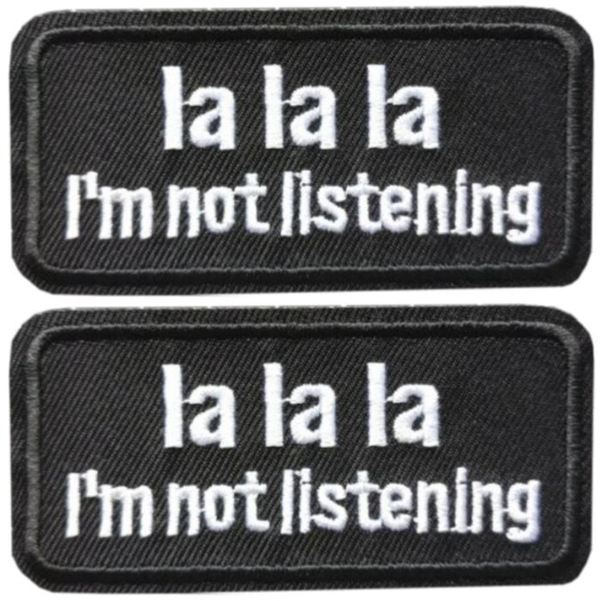 Foto 2 pulgar | Parche I´m Not Listening Para Ropa Patchpros Mxnso-002 2 Parches Multicolor