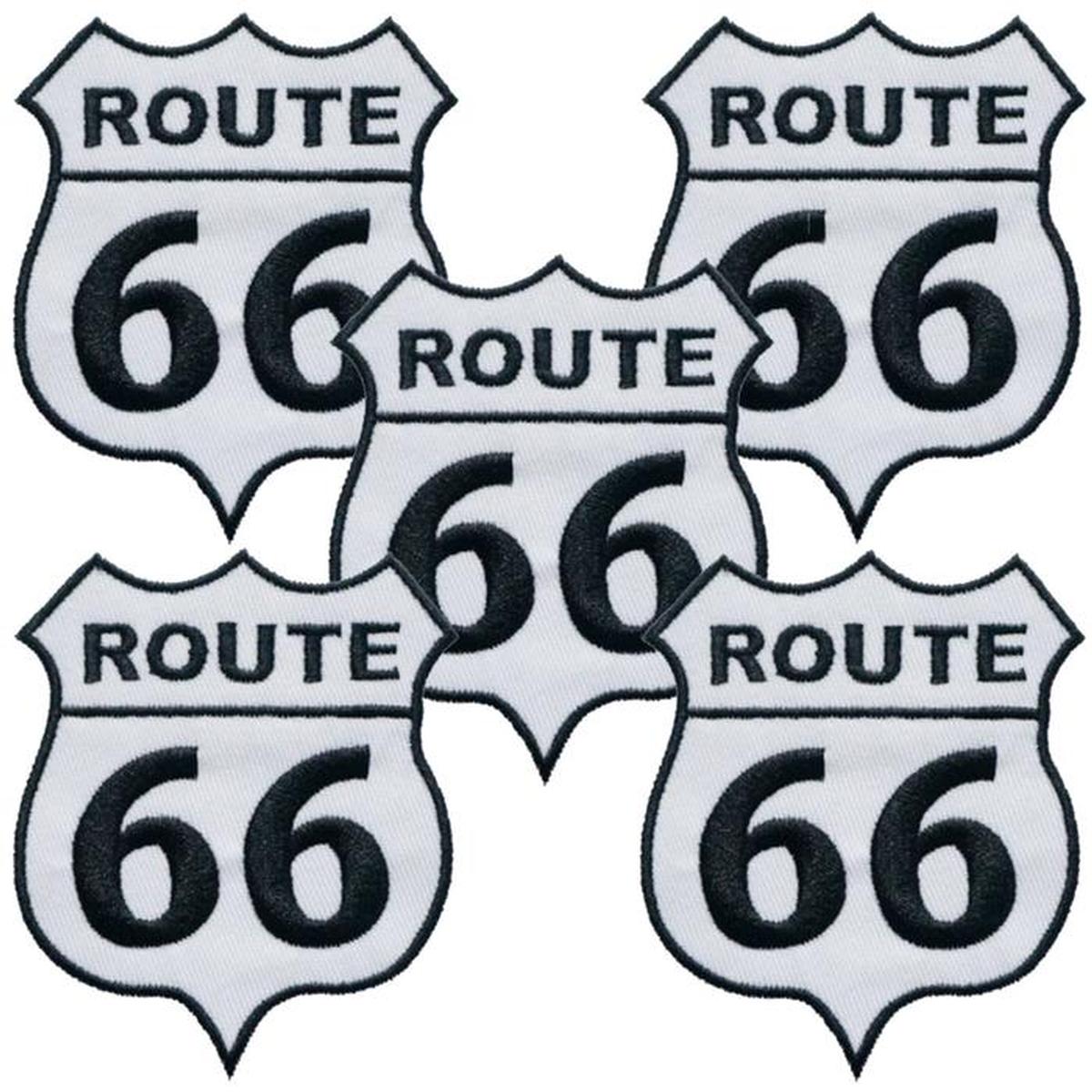 Parches Patchpros Carretera USA Mxrts-015 Route66 color Blanco