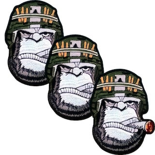 Foto 1 | Parches De Tela Bordada Para Ropa Patchpros Mxykn-003 Monkey Blanco con Negro