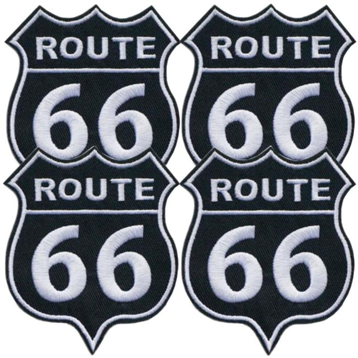 Usa Route 66 Adhesivo Para Planchar Patchpros Mxrts-009 4 Parches Multicolor