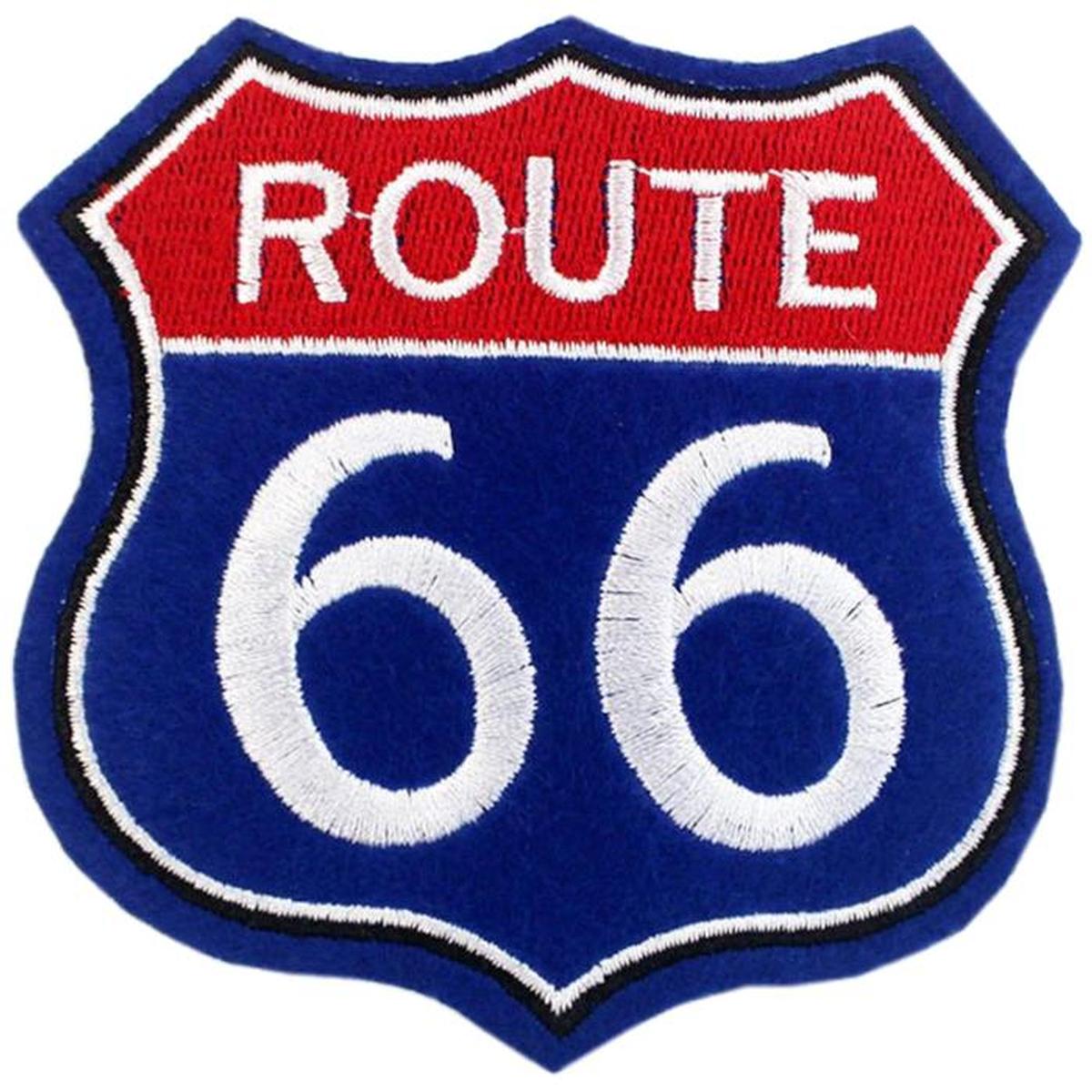 Route66 Parche Azul Termoadhesivo Patchpros Mxrts-001 1 Parche Multicolor