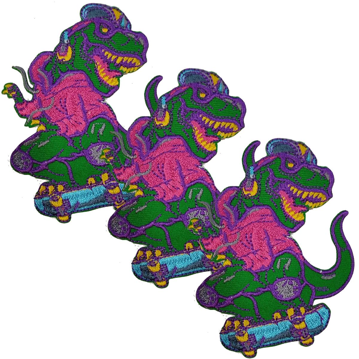 Parches Termoadhesivos para Bolsas Patchpros Mxdno-003 Tyrannosaurus Rex Skateboard