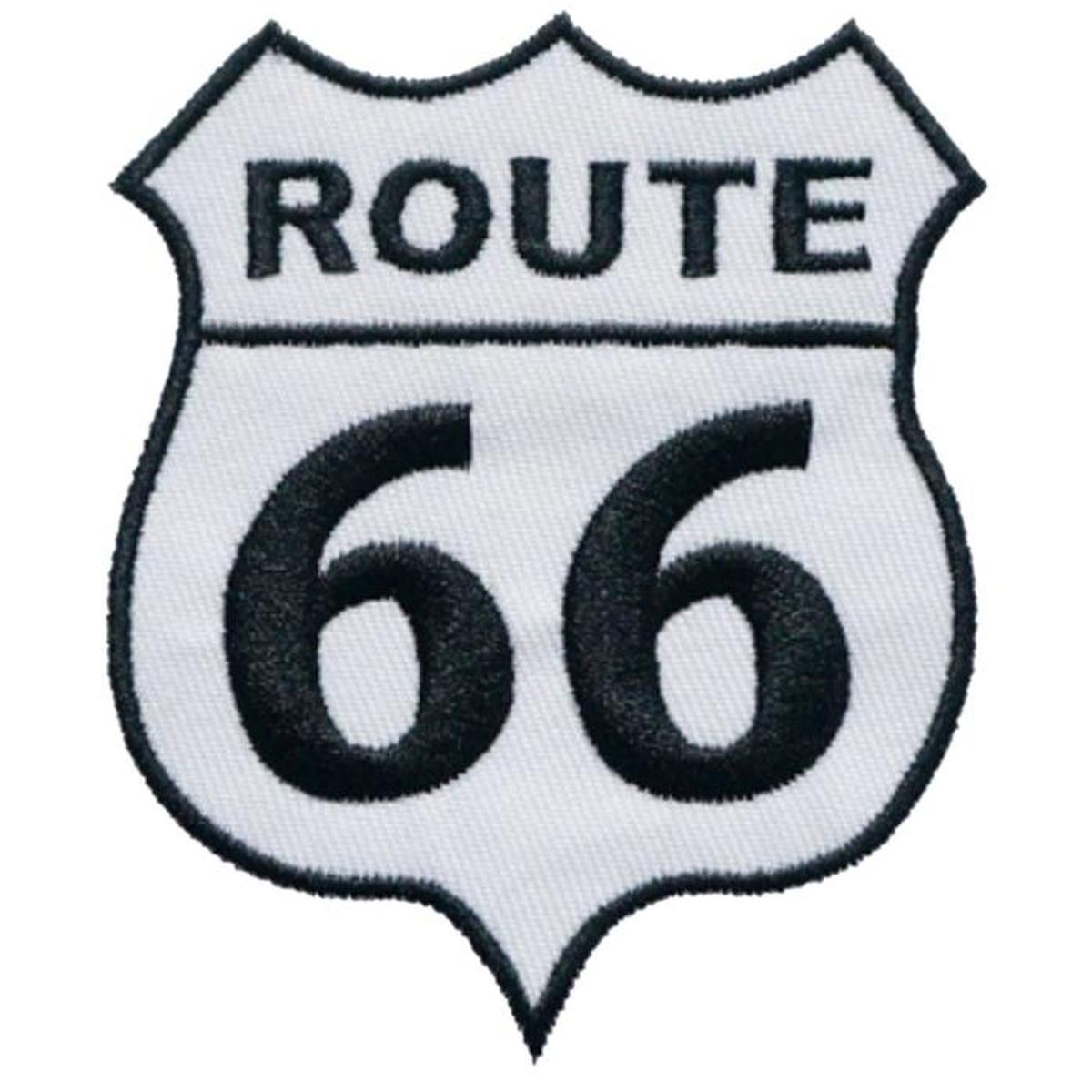 Parche de Motociclista Patchpros Mxrts-011 Route66 Blanco Duradero