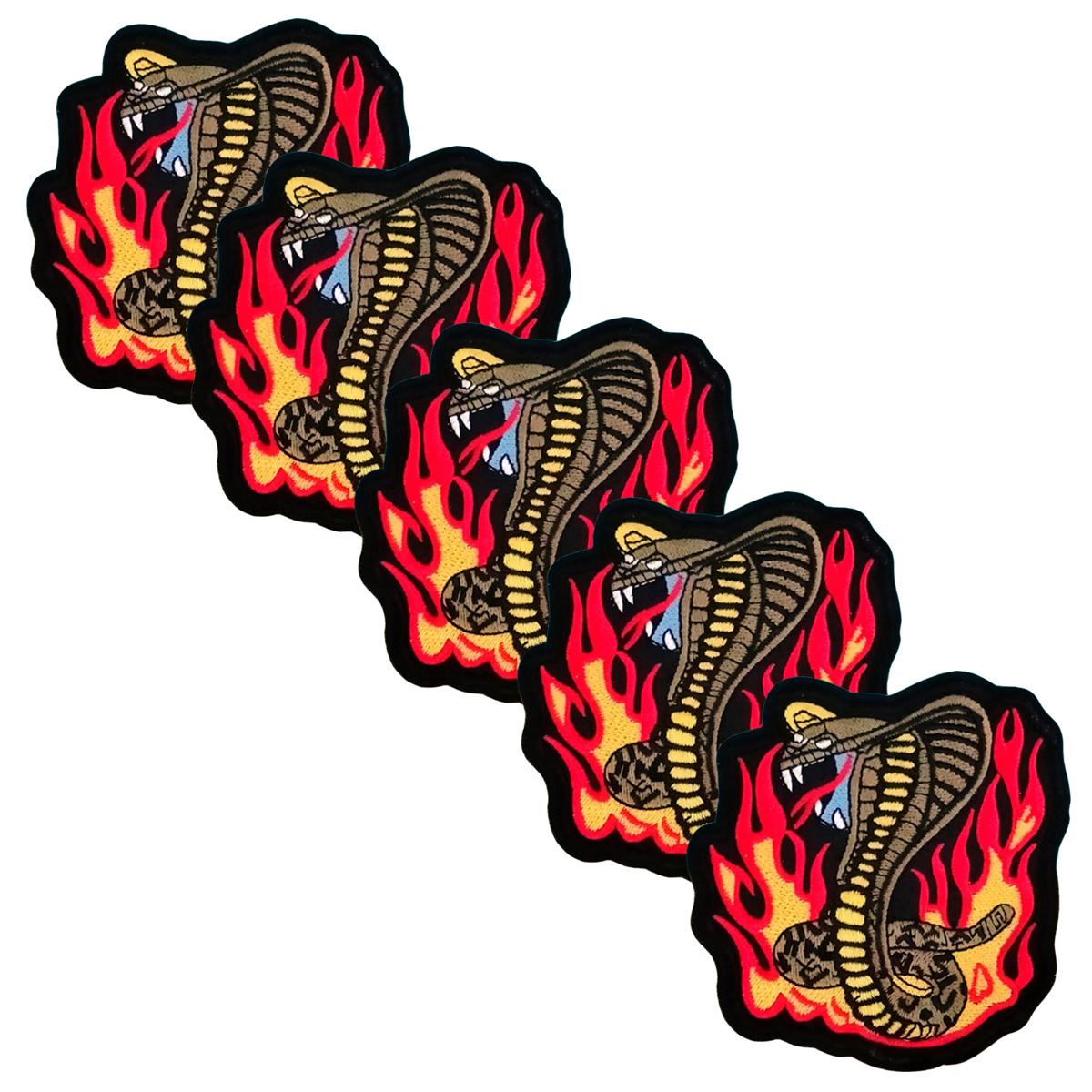 Cobra Parche De Tela Bordada Snakepatchpros Mxooa-005 5 Parchesmulticolor