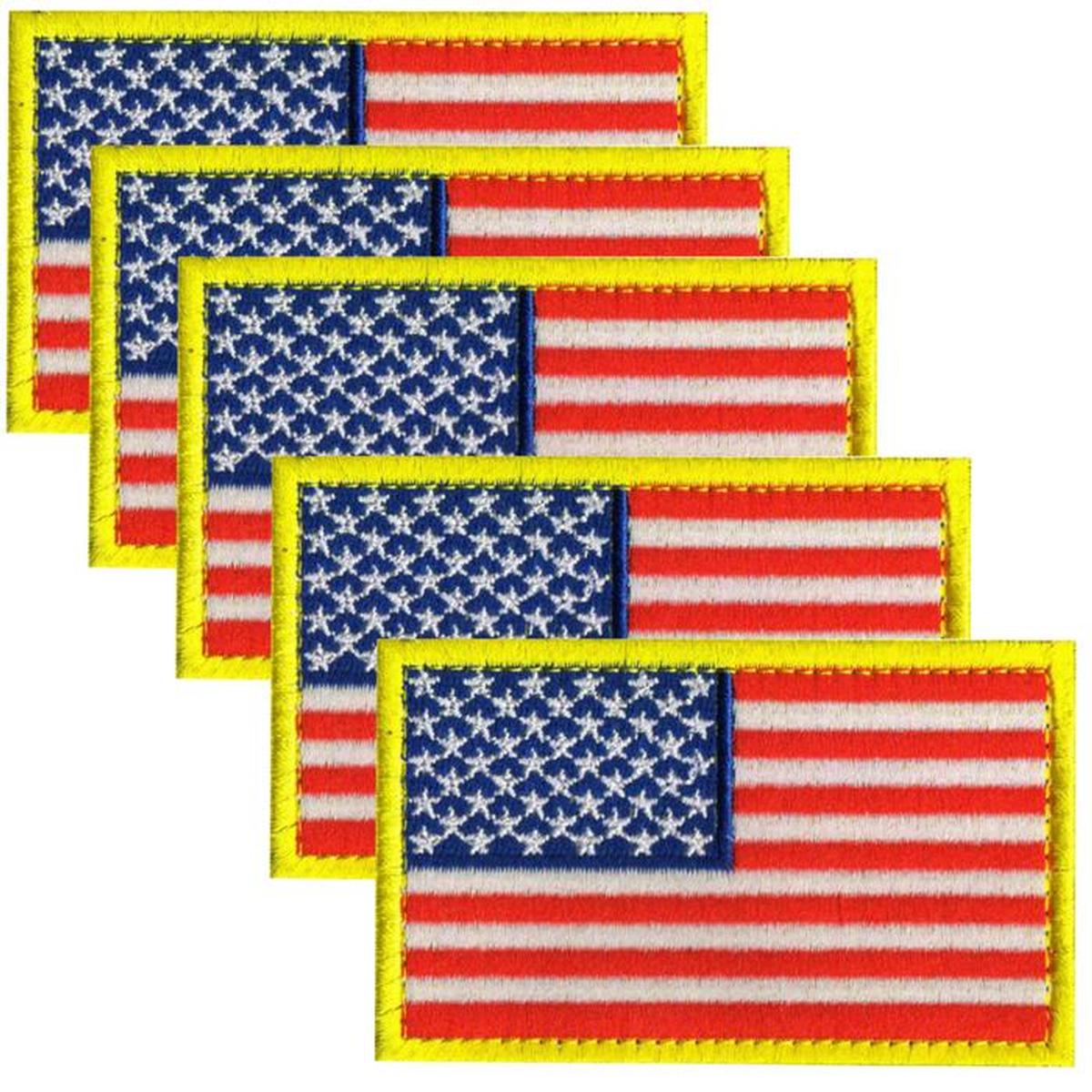 Parche Bandera De Eua Pcv  Patchpros  Mxusa-005  5 piezas Usaflag  Bandera