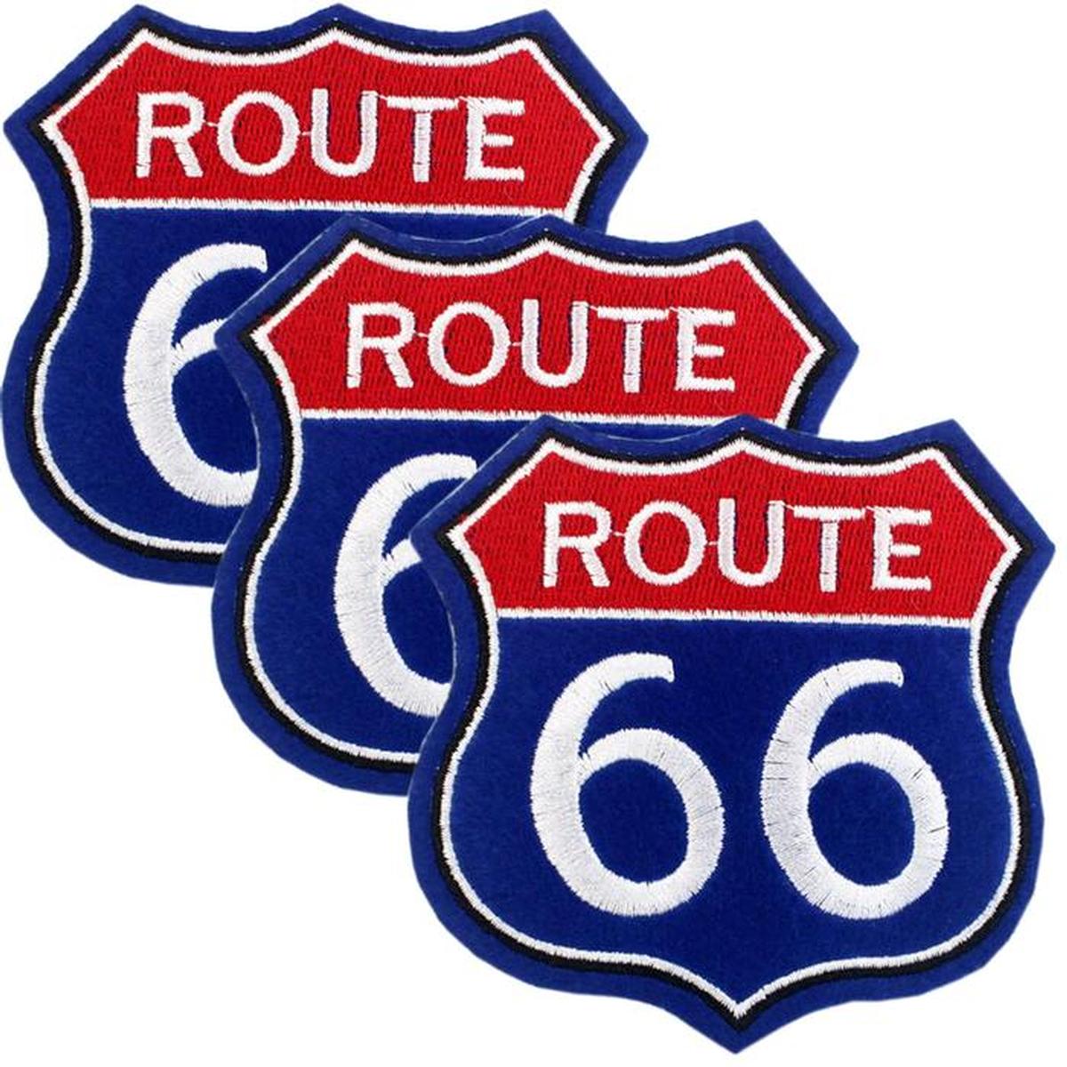 Parche para Planchar Patchpros Mxrts-003 Route66 color Azul