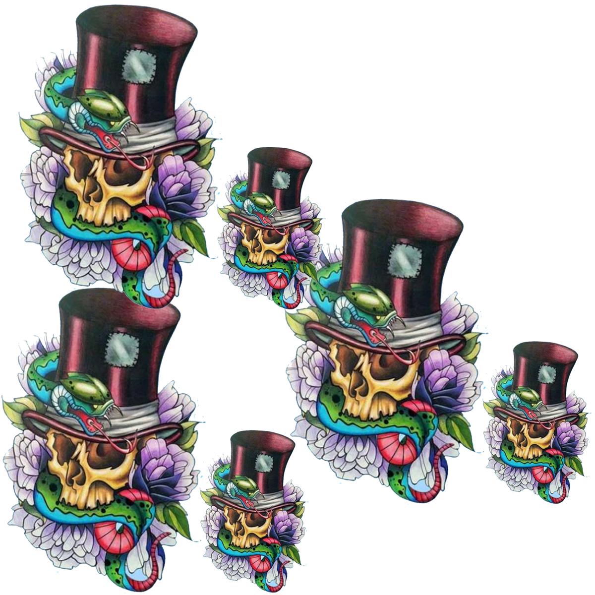 Parche Decorativo de Calavera Patchpros Mxssa-003 6 Piezas Multicolor