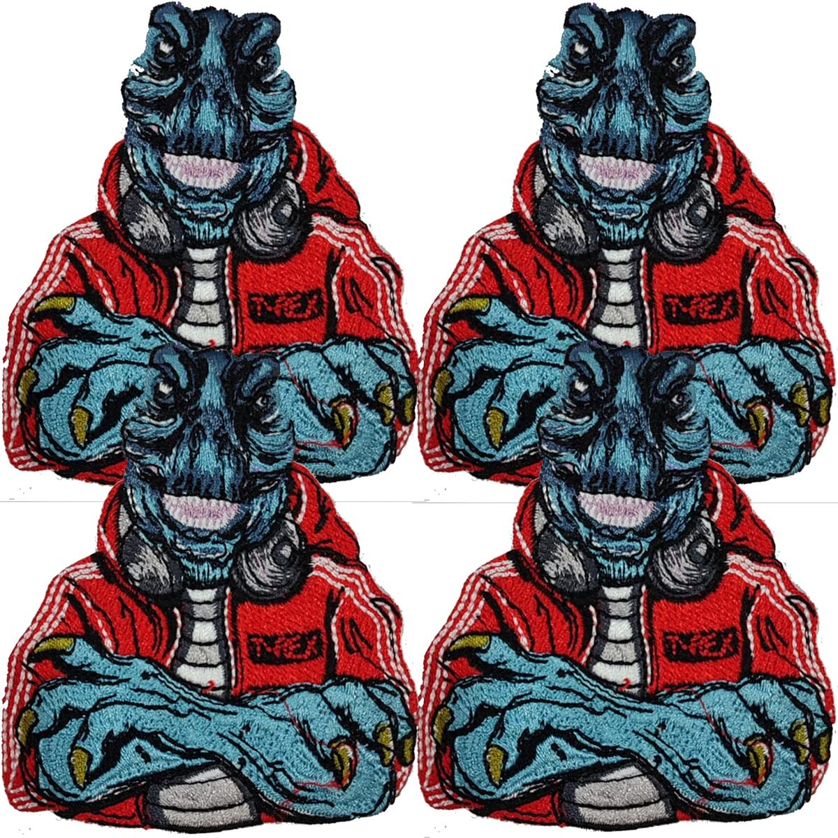 Parches Termoadhesivos Dinosaurio Patchpros Mxdnu-004 4 Piezas Multicolor