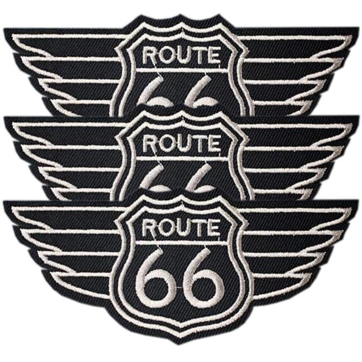 Route66 Parche Negro Para Chalecos Patchpros Mxour-003 3 Parches Multicolor