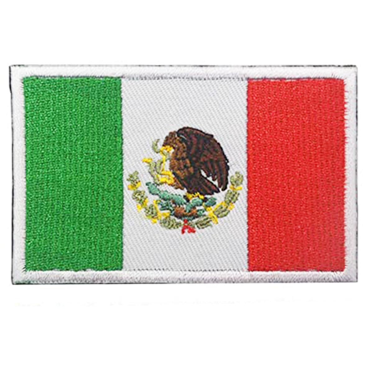 Parche Bordado con Velcro Patchpros  Mxomx-00 Bandera de México 1 Piezas