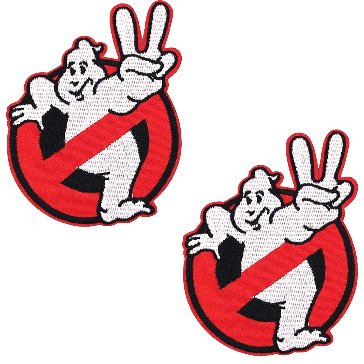 Parche de Tela Bordada Adhesiva Patchpros Mxvom-002 Ghostbusters Blanco/Rojo