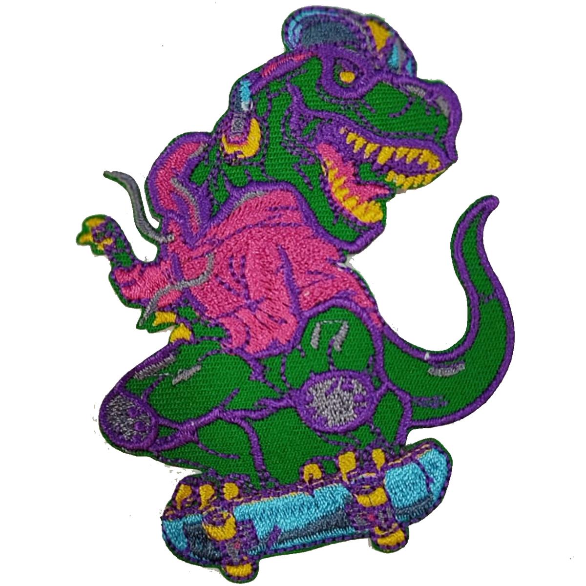 Foto 2 pulgar | Parche Termoadhesivo para Gorros Patchpros Mxdno-001 Tyrannosaurus Rex Skateboard