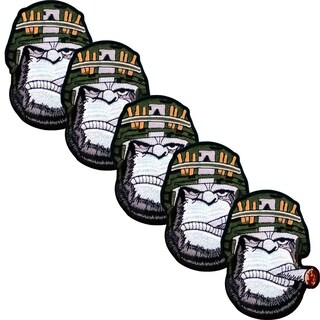 Foto 1 | Parches De Tela Bordada Para Gorras Patchpros Mxykn-005 Monkey Blanco con Negro