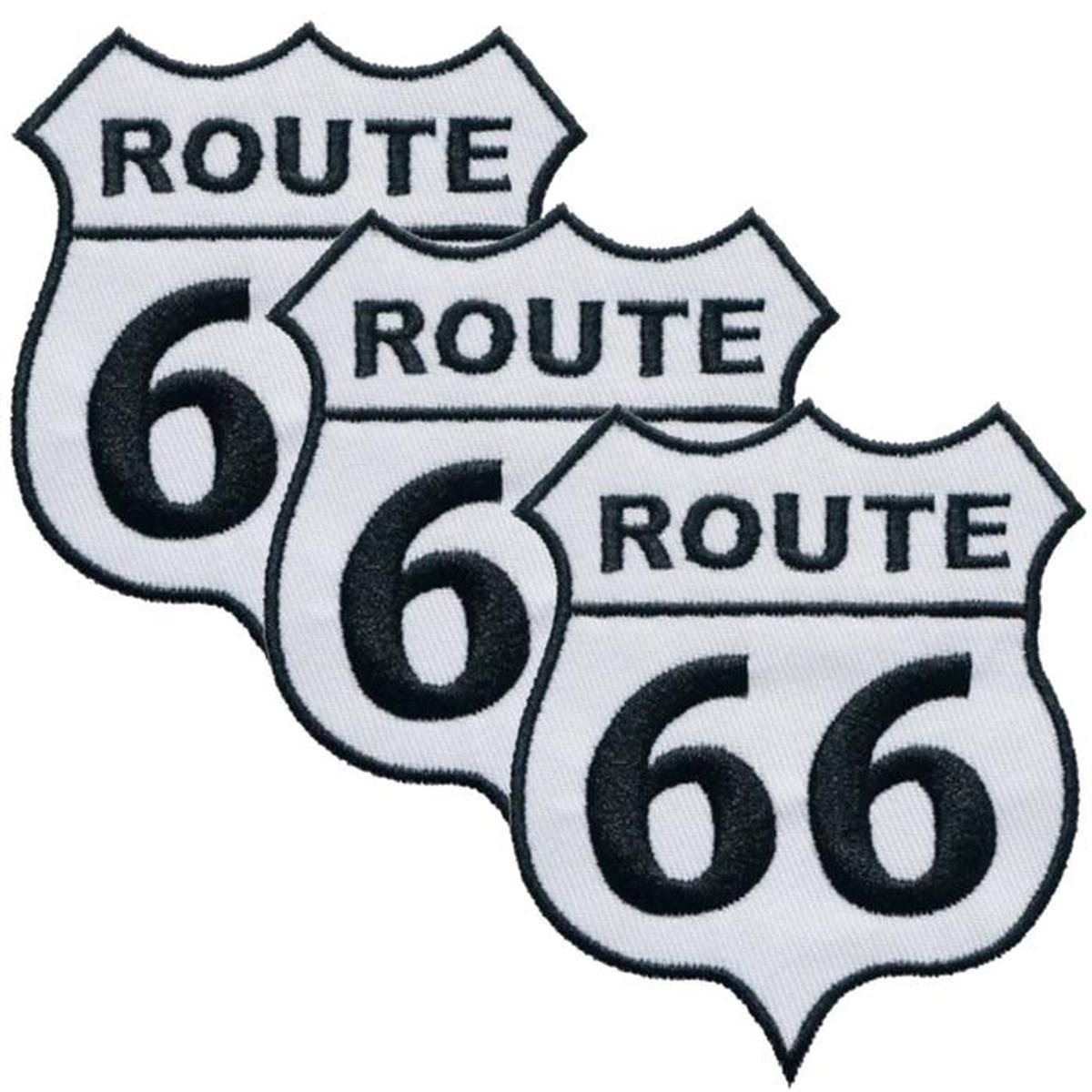 Parche Alta Calidad Patchpros  Mxrts-013 Route66 color Blanco