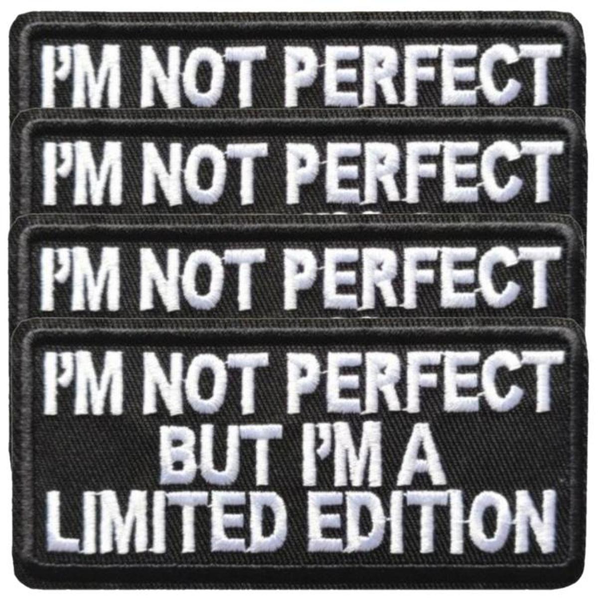 Frase I´m Not Perfect Parche Gorras Patchpros Mxnsk-004 4 Parche Multicolor